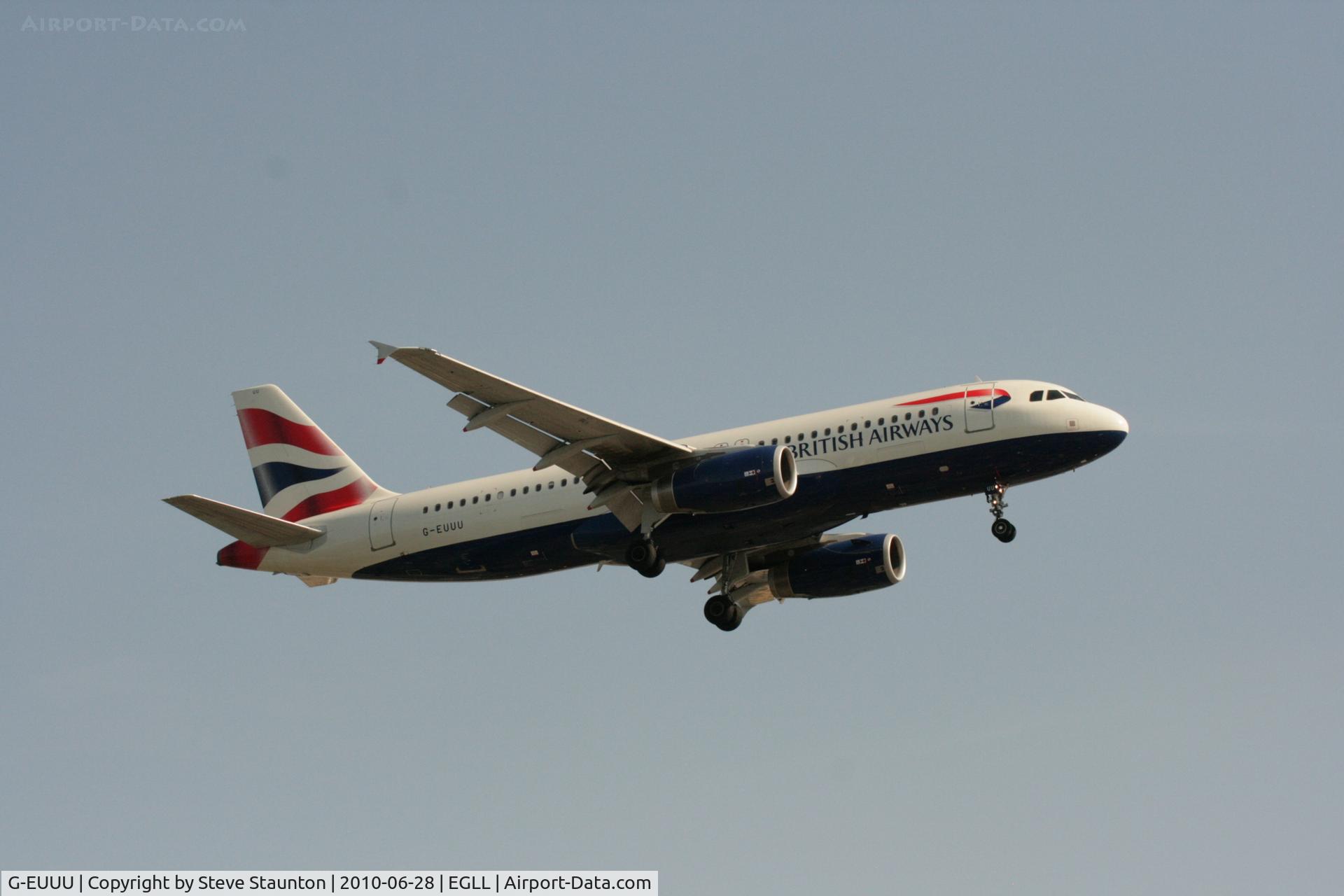 G-EUUU, 2008 Airbus A320-232 C/N 3351, Taken at Heathrow Airport, June 2010