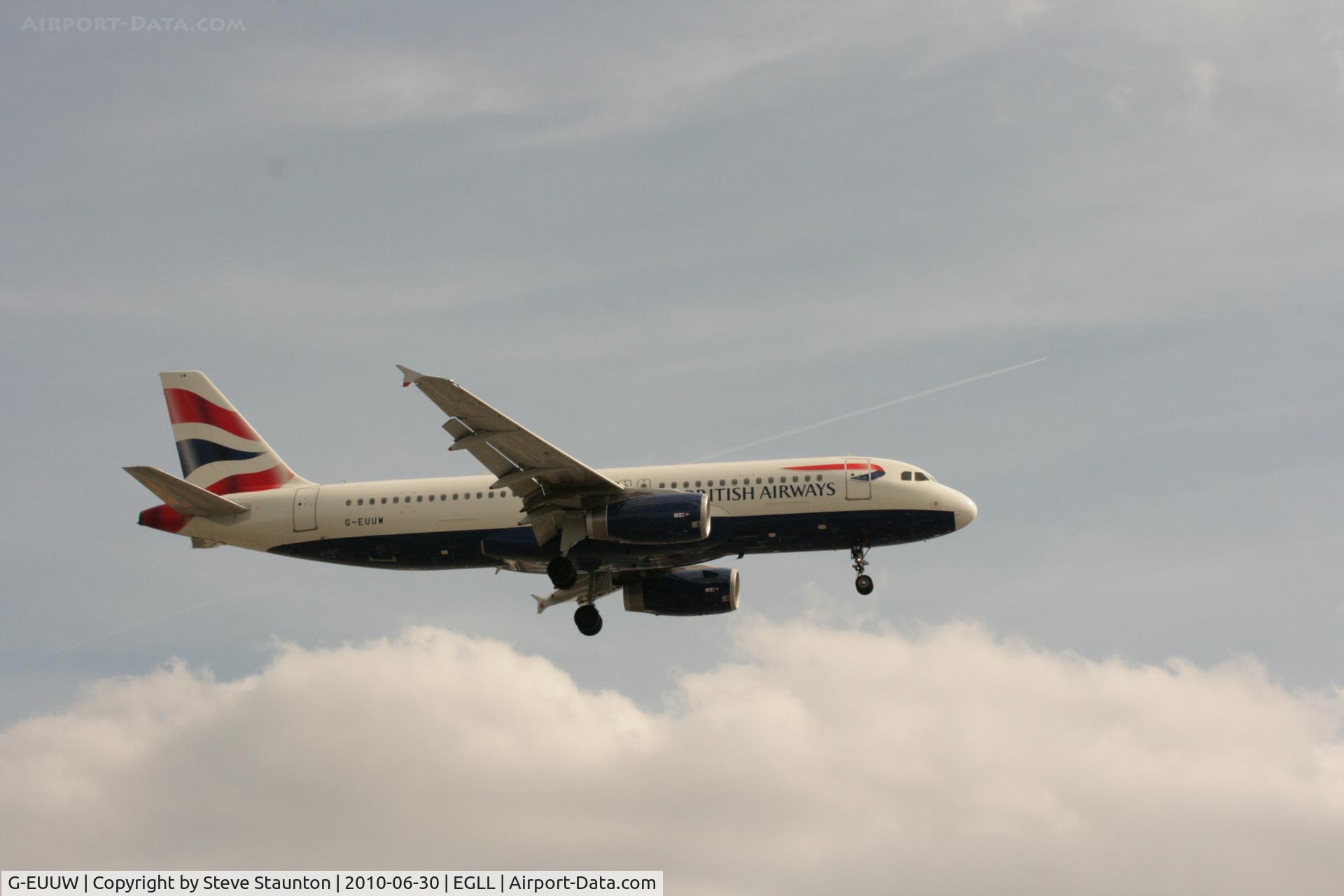 G-EUUW, 2008 Airbus A320-232 C/N 3499, Taken at Heathrow Airport, June 2010