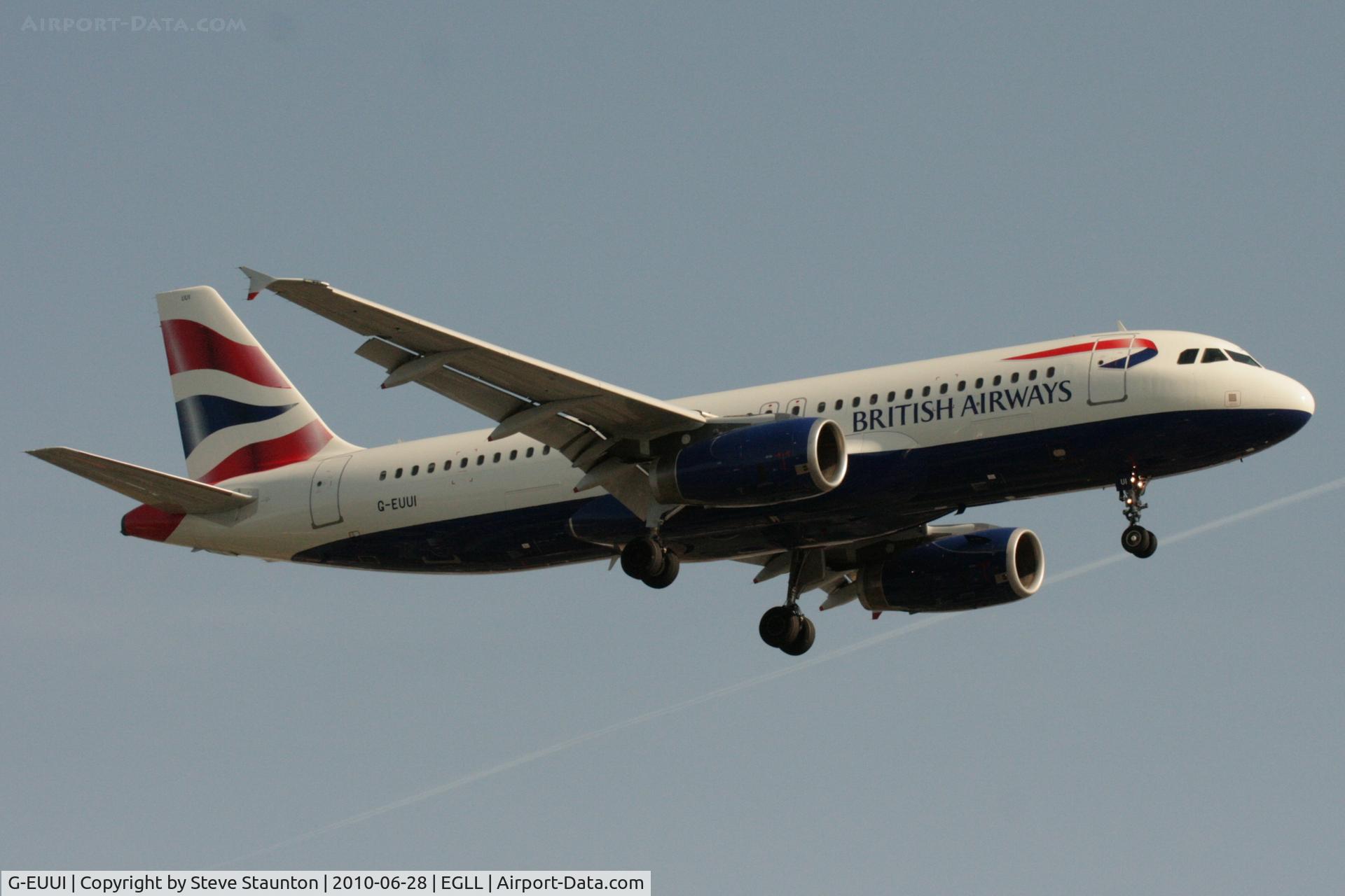 G-EUUI, 2002 Airbus A320-232 C/N 1871, Taken at Heathrow Airport, June 2010