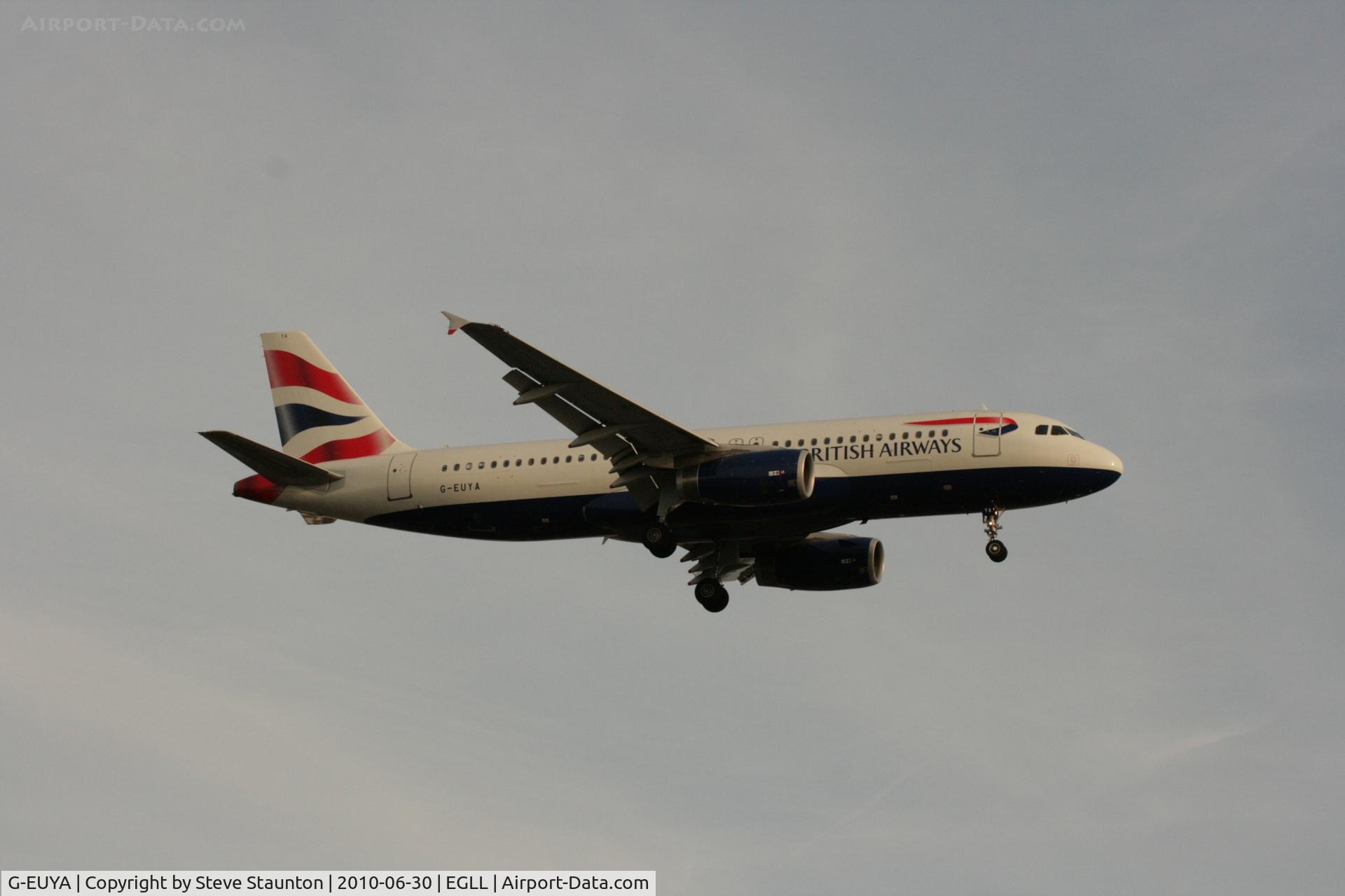G-EUYA, 2008 Airbus A320-232 C/N 3697, Taken at Heathrow Airport, June 2010