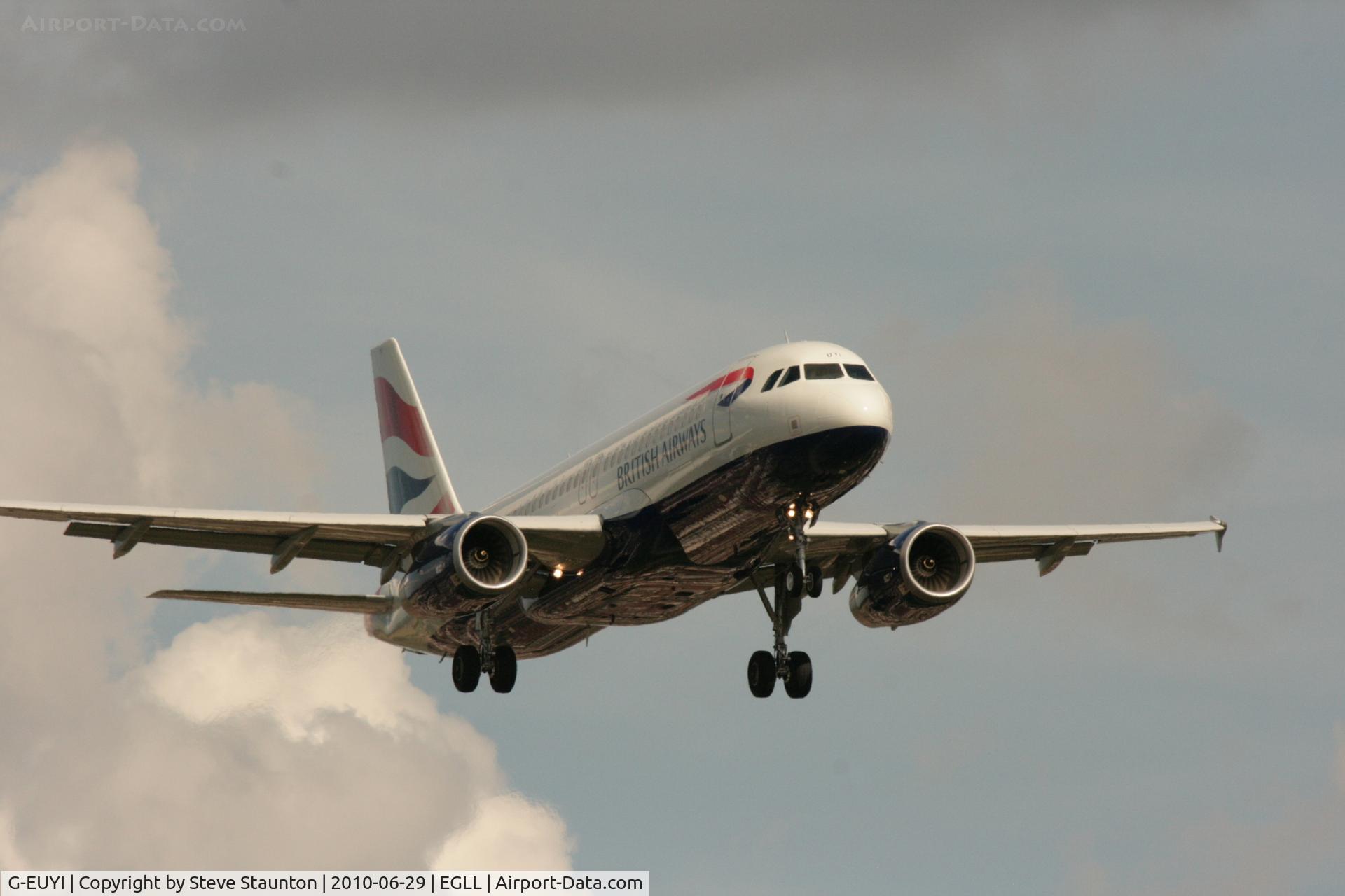 G-EUYI, 2010 Airbus A320-232 C/N 4306, Taken at Heathrow Airport, June 2010