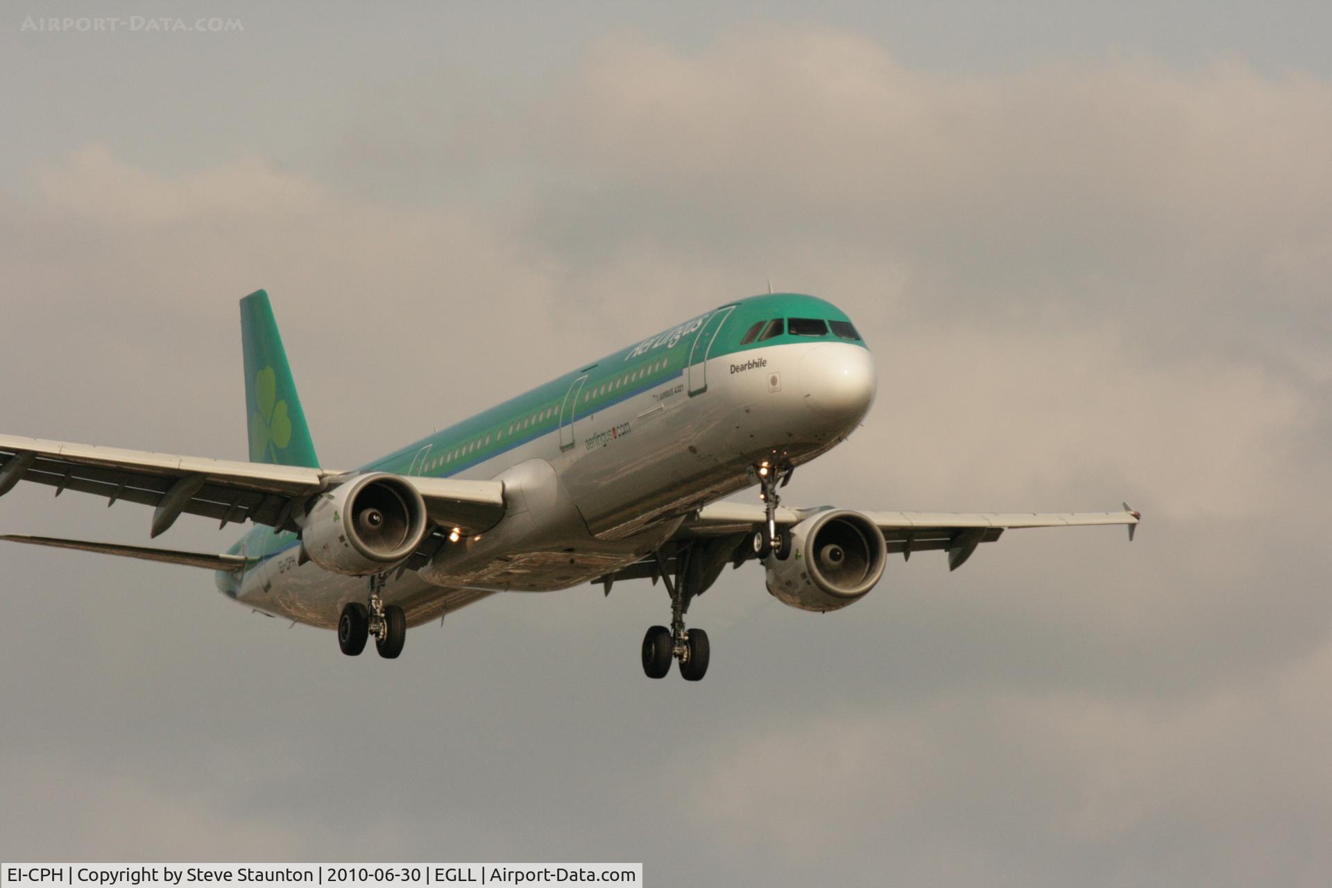 EI-CPH, 1999 Airbus A321-211 C/N 1094, Taken at Heathrow Airport, June 2010