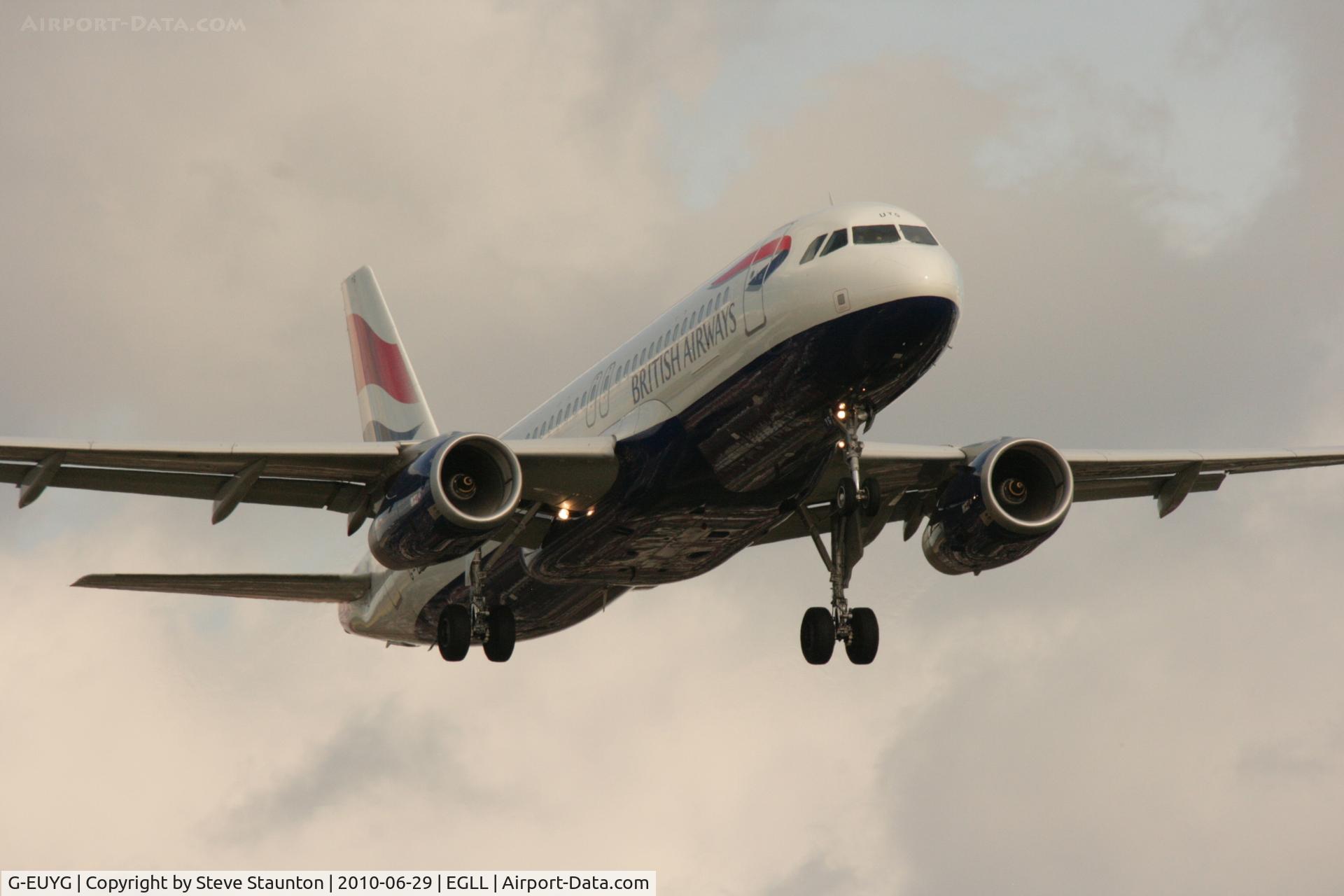 G-EUYG, 2010 Airbus A320-232 C/N 4238, Taken at Heathrow Airport, June 2010