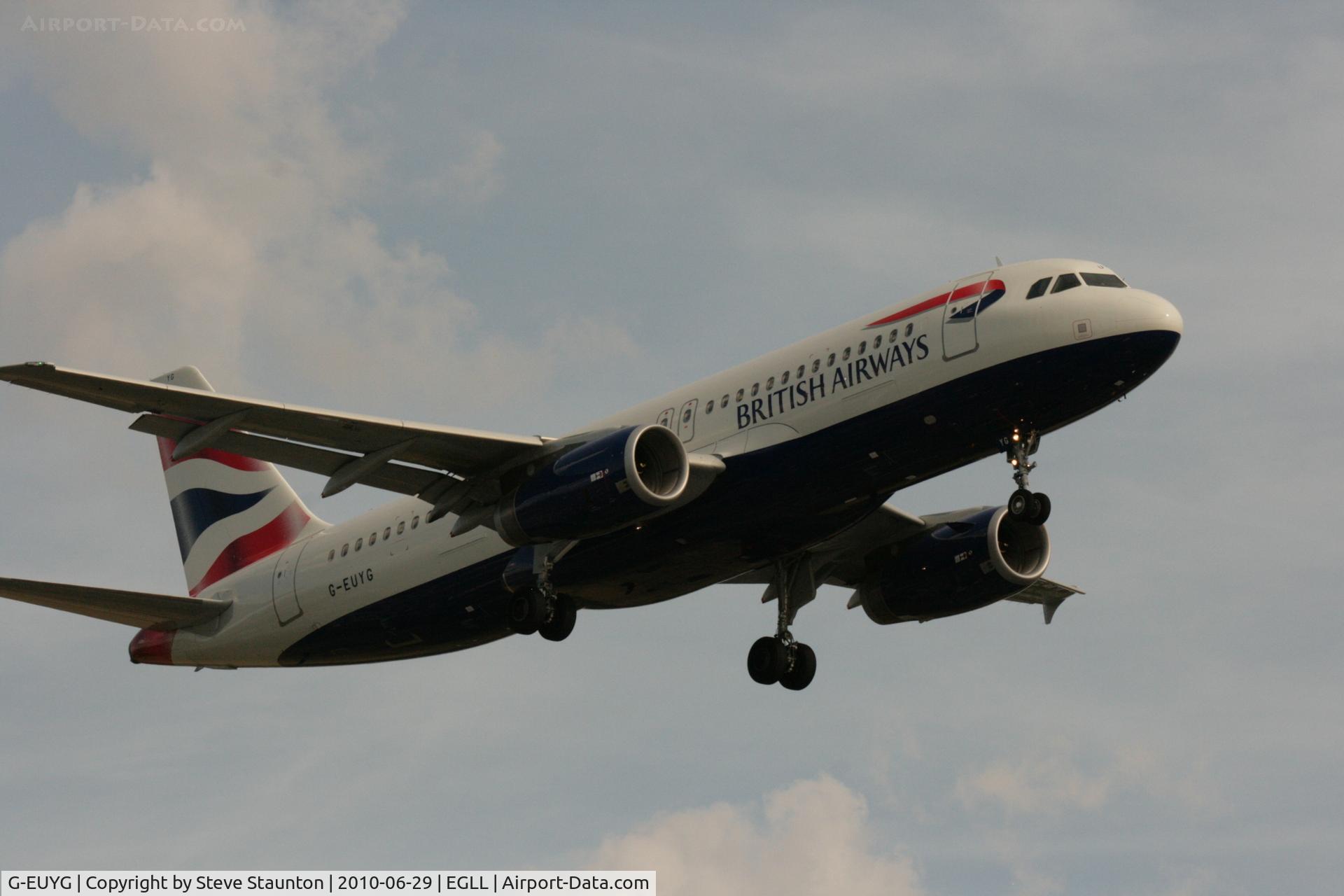 G-EUYG, 2010 Airbus A320-232 C/N 4238, Taken at Heathrow Airport, June 2010
