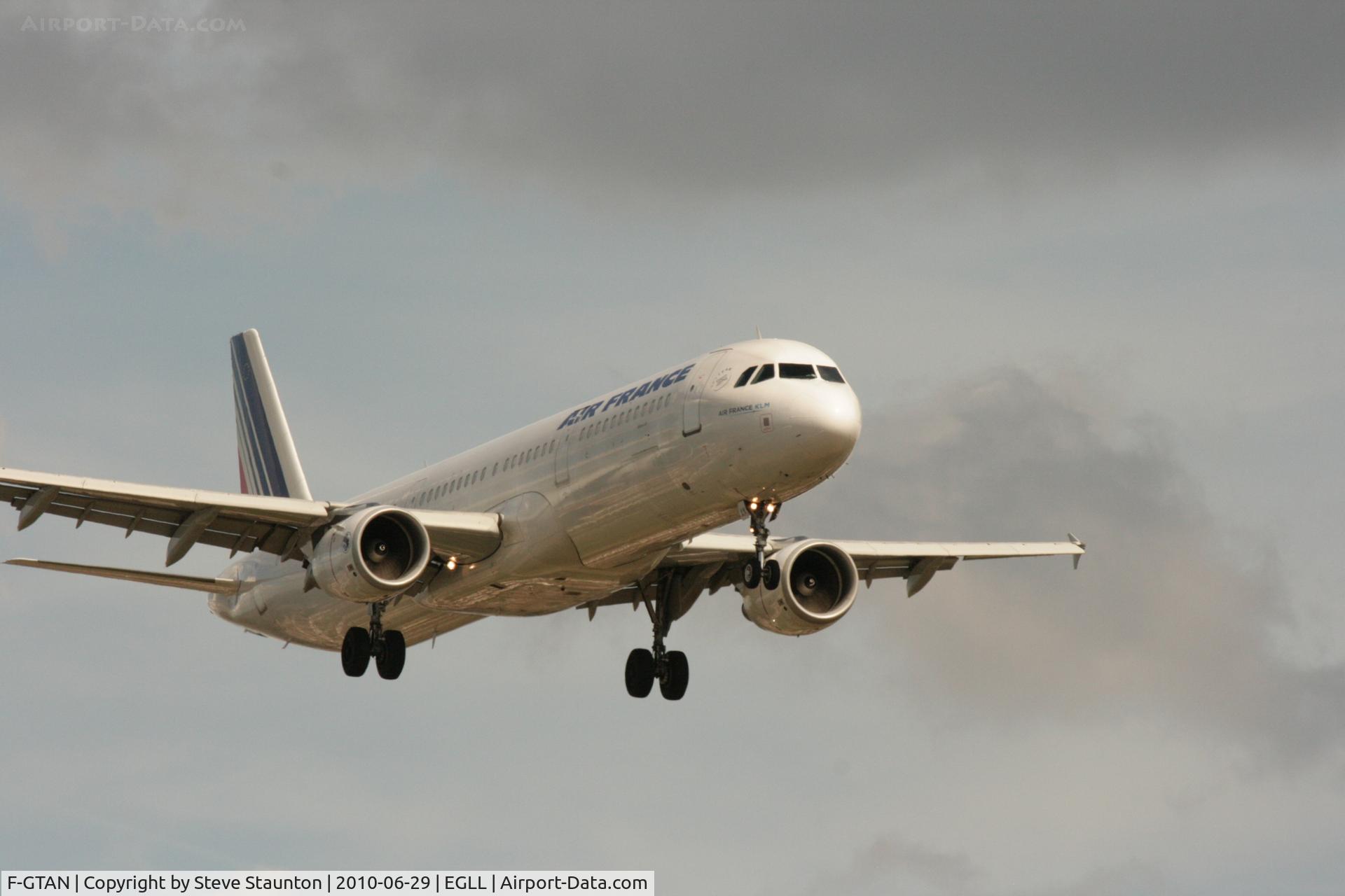 F-GTAN, 2007 Airbus A321-211 C/N 3051, Taken at Heathrow Airport, June 2010