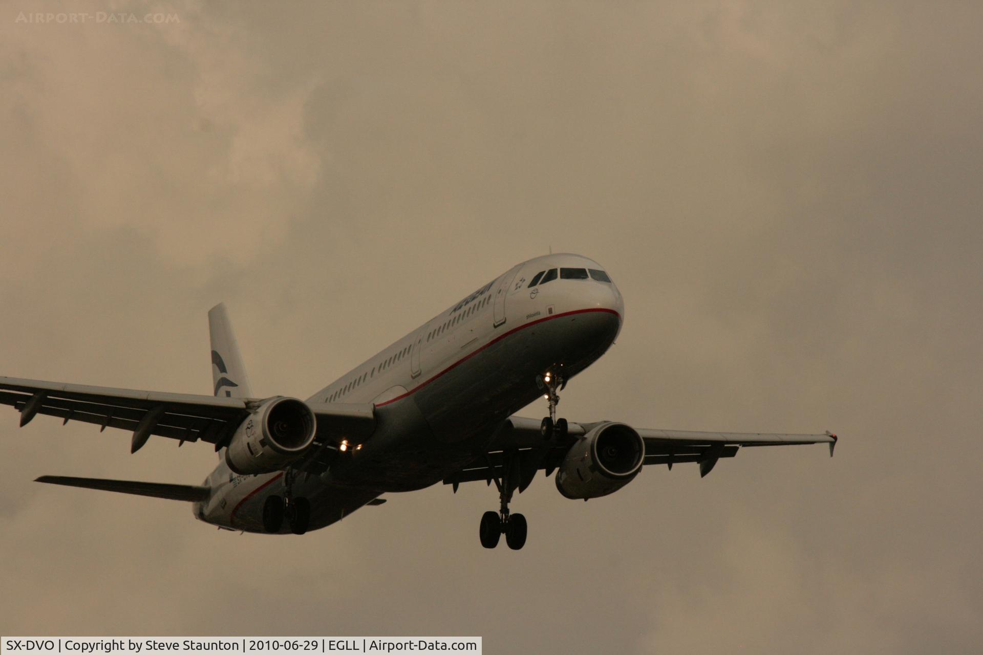 SX-DVO, 2008 Airbus A321-231 C/N 3462, Taken at Heathrow Airport, June 2010