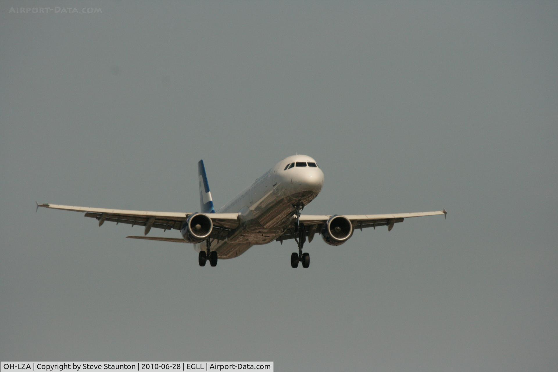 OH-LZA, 1999 Airbus A321-211 C/N 0941, Taken at Heathrow Airport, June 2010