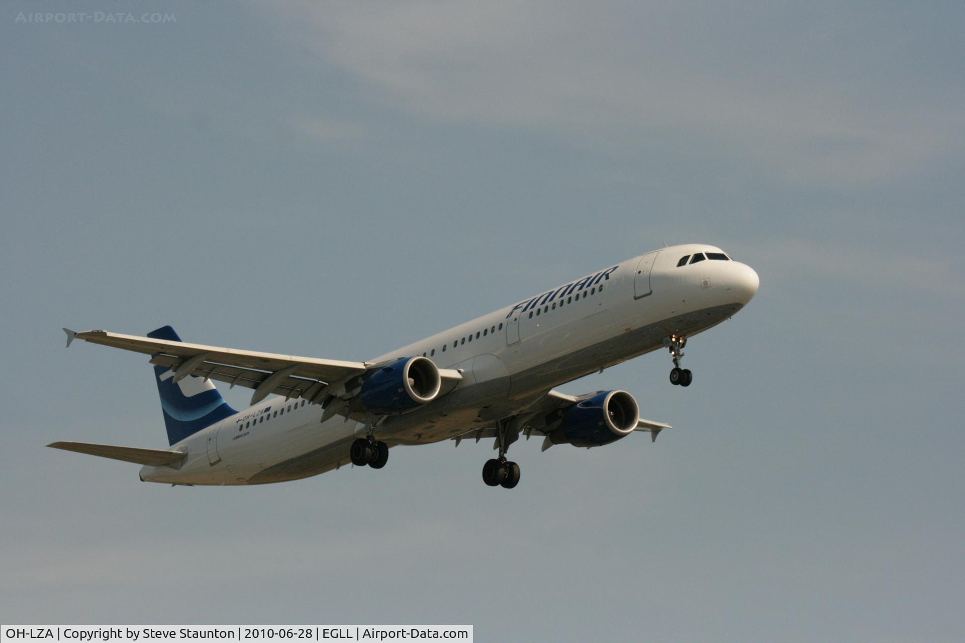 OH-LZA, 1999 Airbus A321-211 C/N 0941, Taken at Heathrow Airport, June 2010