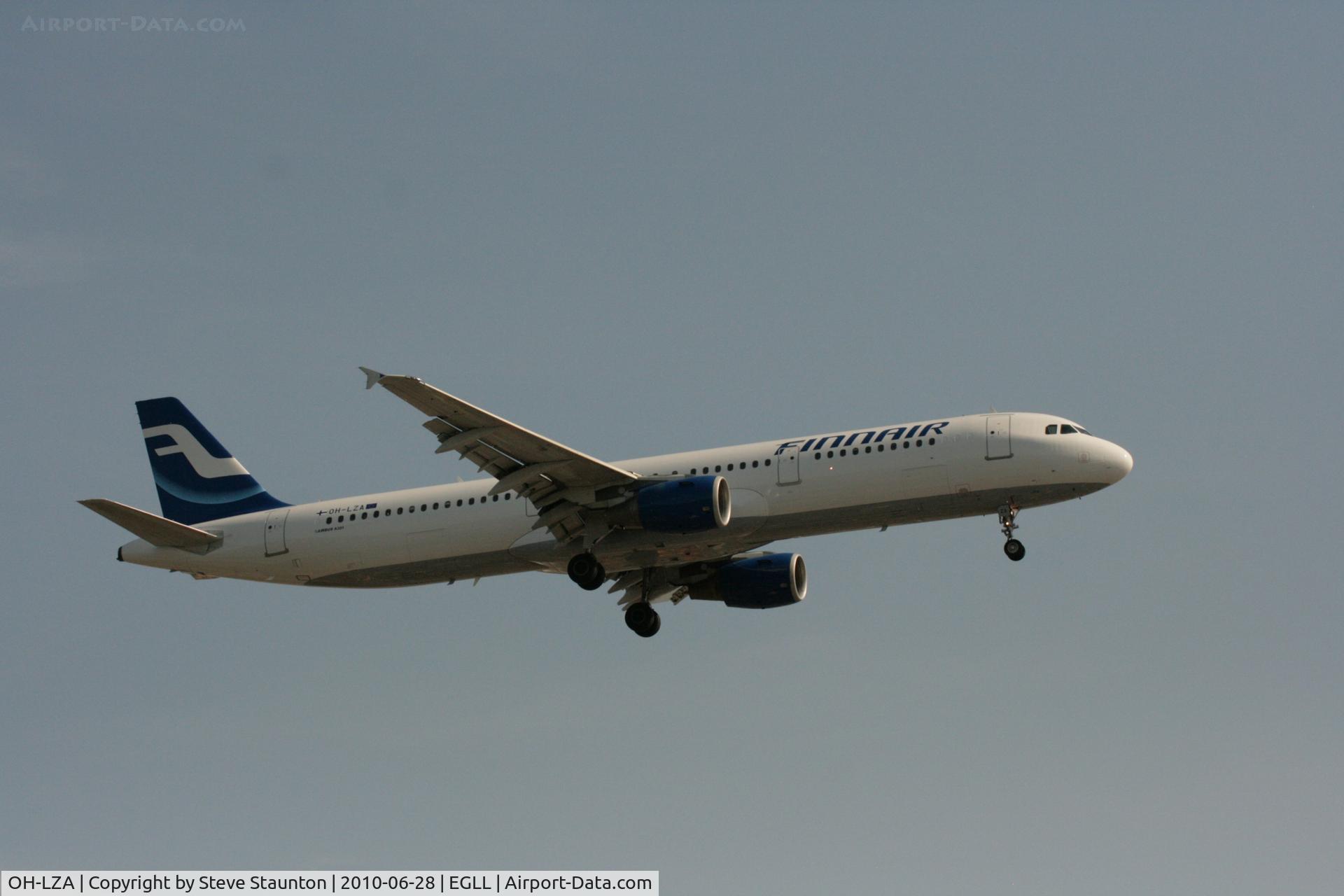 OH-LZA, 1999 Airbus A321-211 C/N 0941, Taken at Heathrow Airport, June 2010