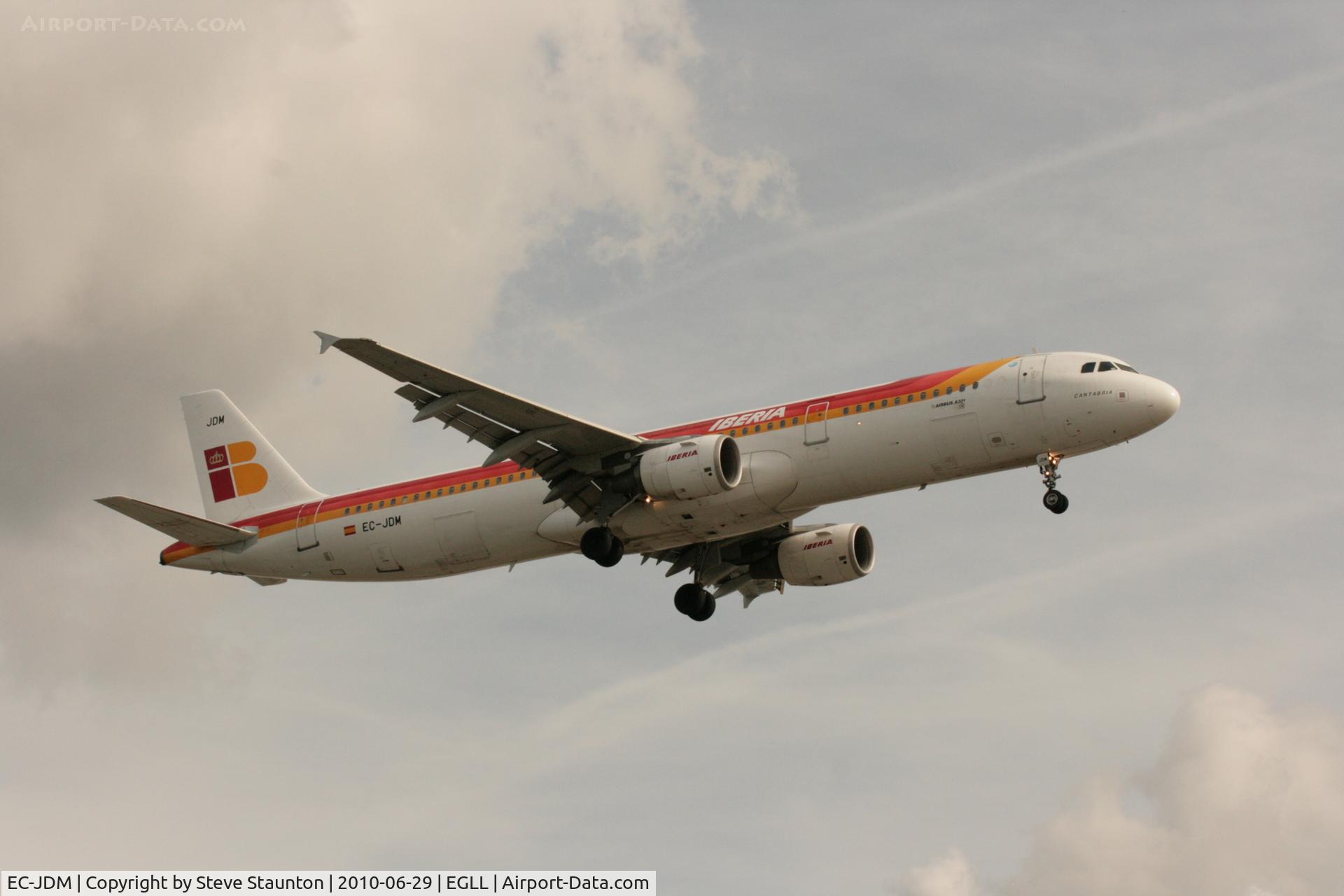 EC-JDM, 2004 Airbus A321-211 C/N 2357, Taken at Heathrow Airport, June 2010