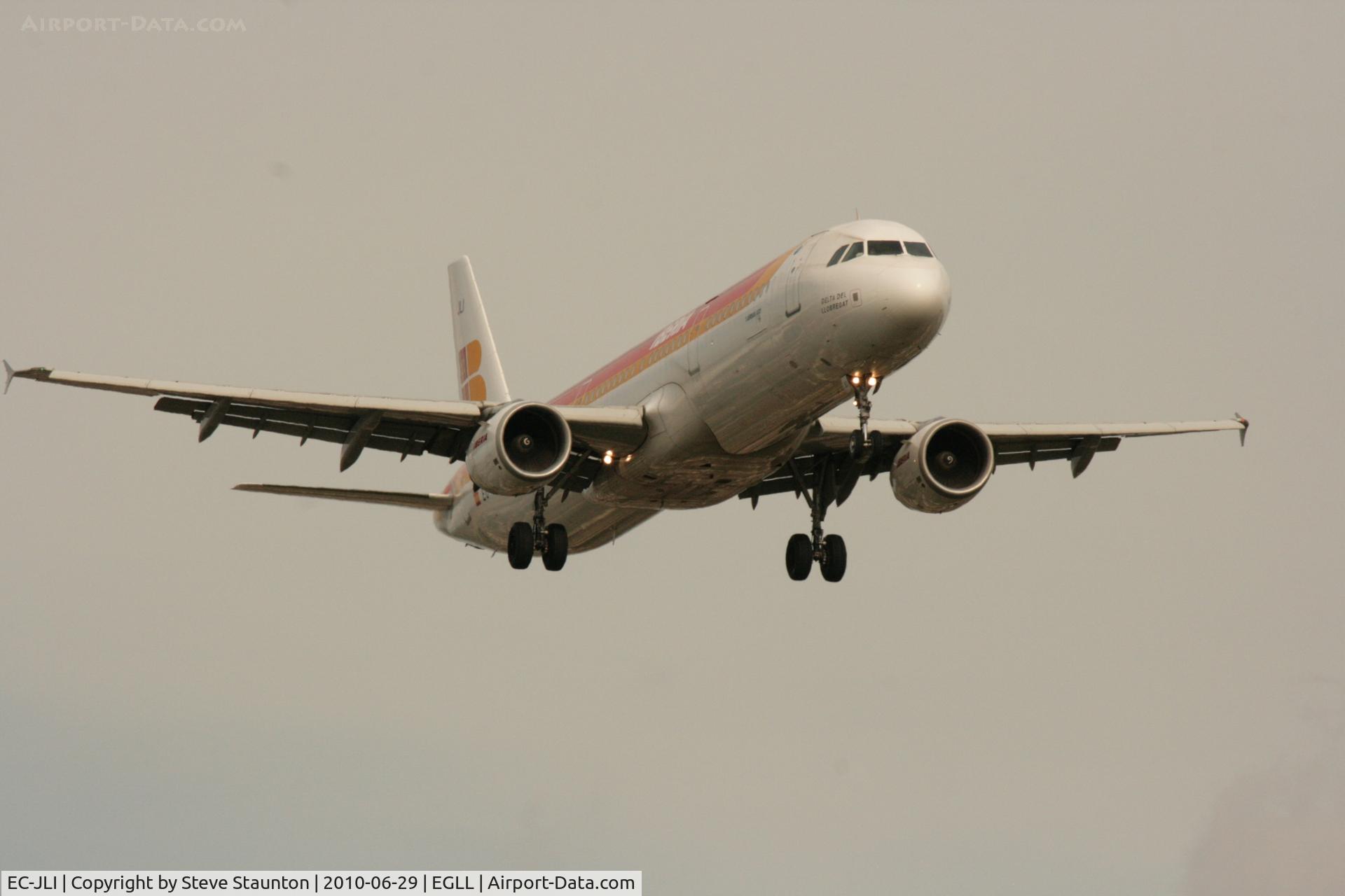 EC-JLI, 2005 Airbus A321-211 C/N 2563, Taken at Heathrow Airport, June 2010