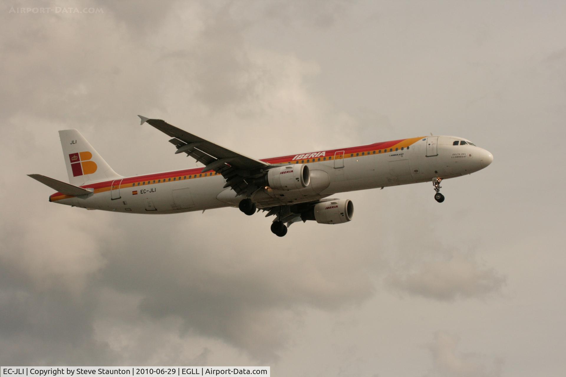 EC-JLI, 2005 Airbus A321-211 C/N 2563, Taken at Heathrow Airport, June 2010