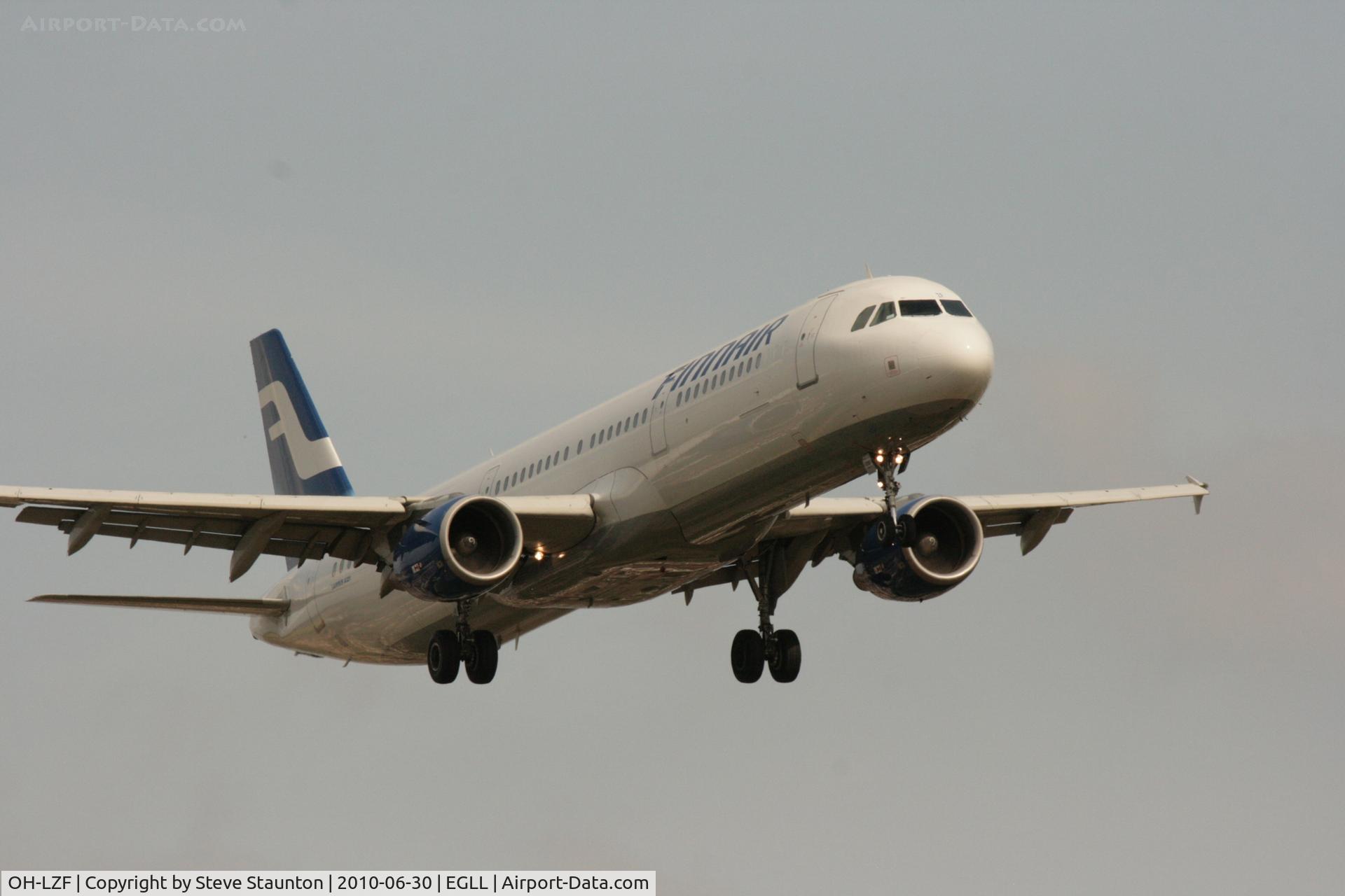 OH-LZF, 2004 Airbus A321-211 C/N 2208, Taken at Heathrow Airport, June 2010