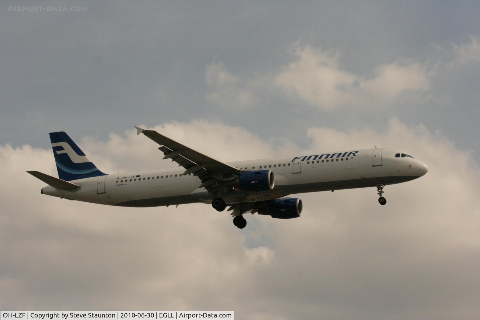 OH-LZF, 2004 Airbus A321-211 C/N 2208, Taken at Heathrow Airport, June 2010