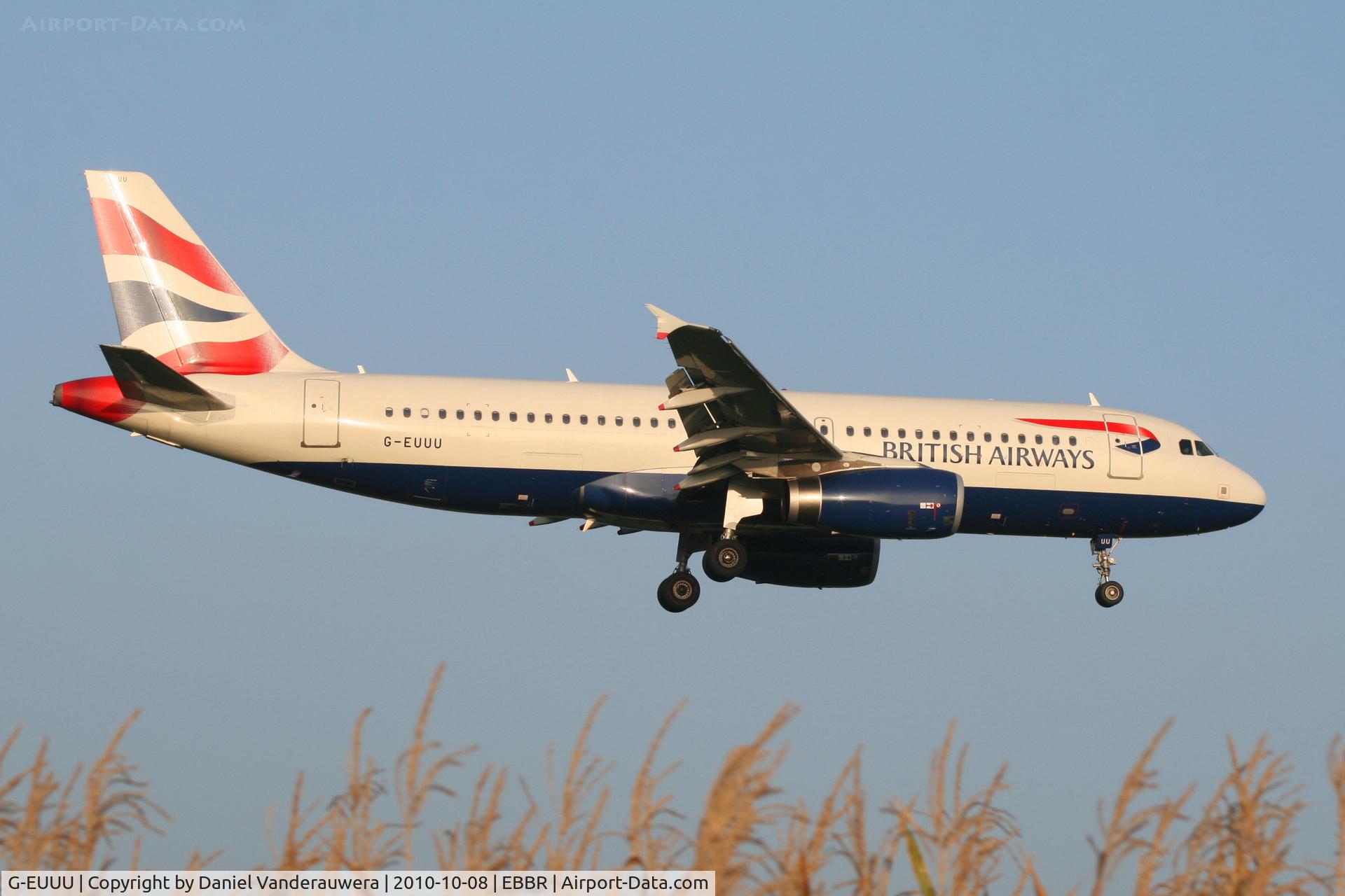 G-EUUU, 2008 Airbus A320-232 C/N 3351, Flight BA388 is descending to RWY 02