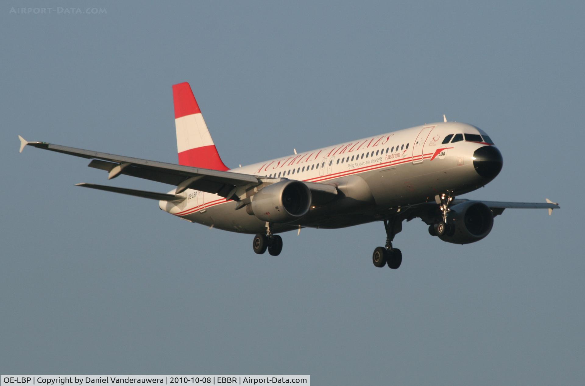 OE-LBP, 1998 Airbus A320-214 C/N 797, Arrival of flight OS351 to RWY 02