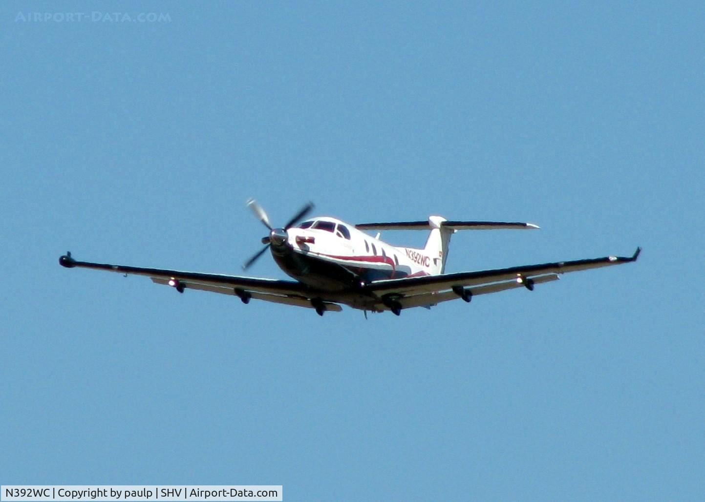 N392WC, 2000 Pilatus PC-12/45 C/N 392, Off of Runway 23 at Shreveport Regional.