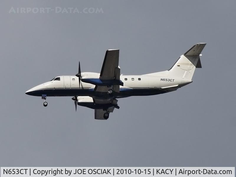 N653CT, 1991 Embraer EMB-120 Brasilia C/N 120.243, Landing at ACY