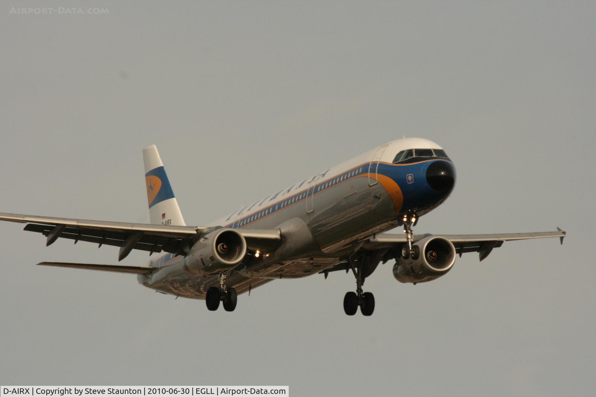 D-AIRX, 1998 Airbus A321-131 C/N 0887, Taken at Heathrow Airport, June 2010