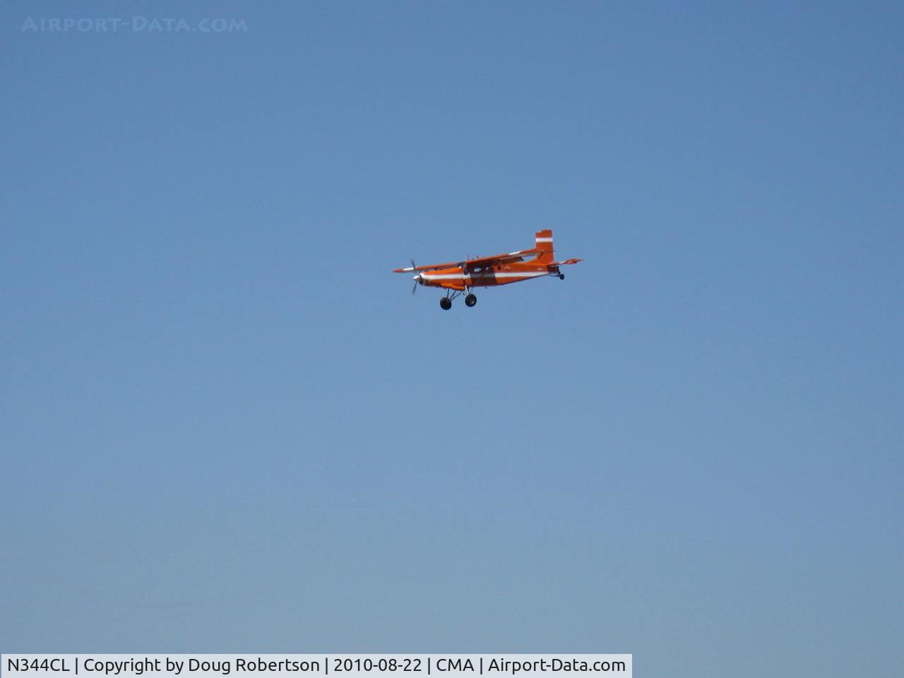 N344CL, 1968 Fairchild PC-6/C2-H2 Heli-Porter C/N 2019, 1968 Fairchild Heli-Porter PILATUS PC6/C-H2 TURBO PORTER STOL, Aireseach TPE 331 575 shp Turboprop, on final for Rwy 26