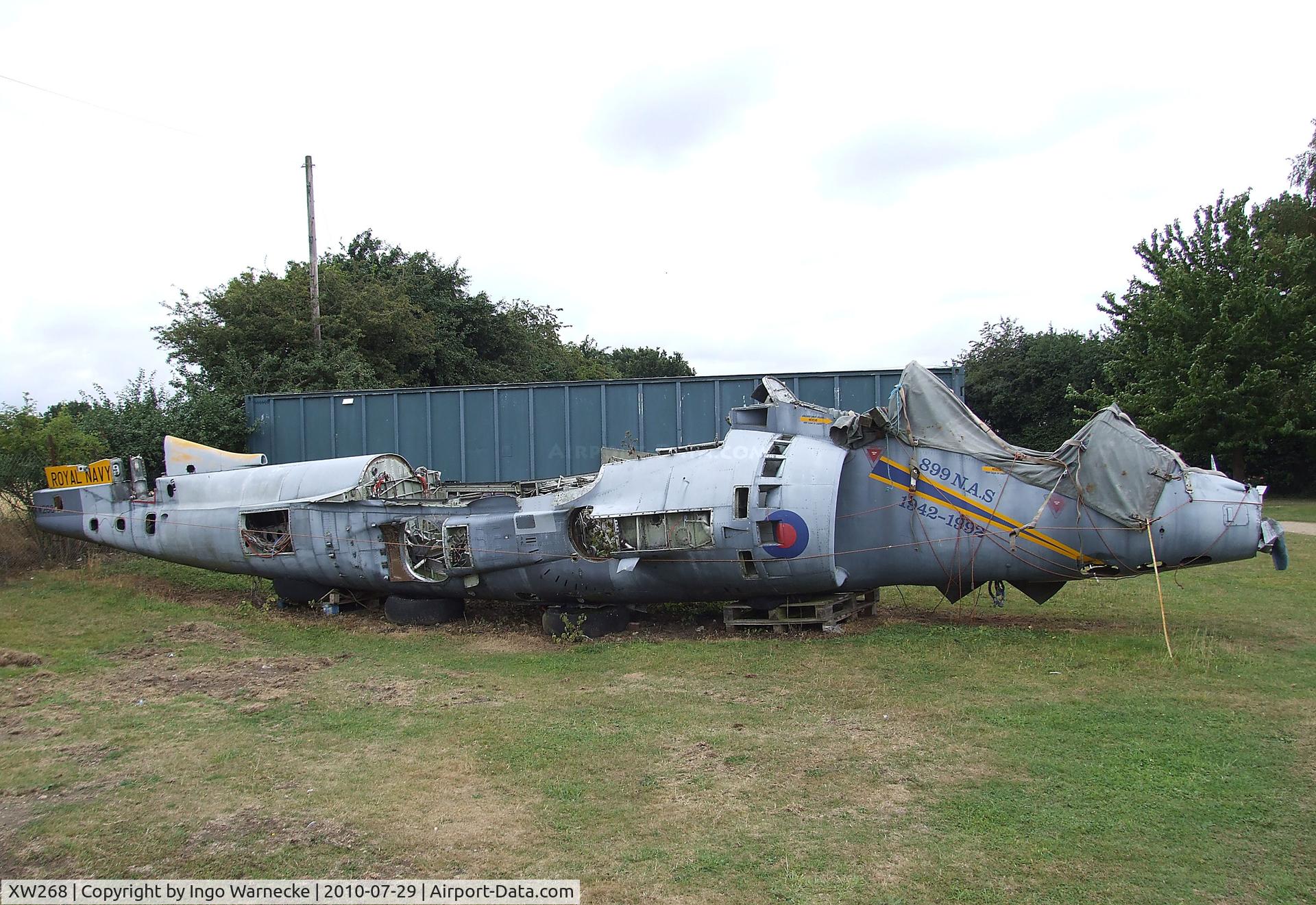 XW268, 1970 Hawker Siddeley Harrier T.4N C/N 212007, Hawker Siddeley Harrier T4N (still awaiting restoration) at the City of Norwich Aviation Museum