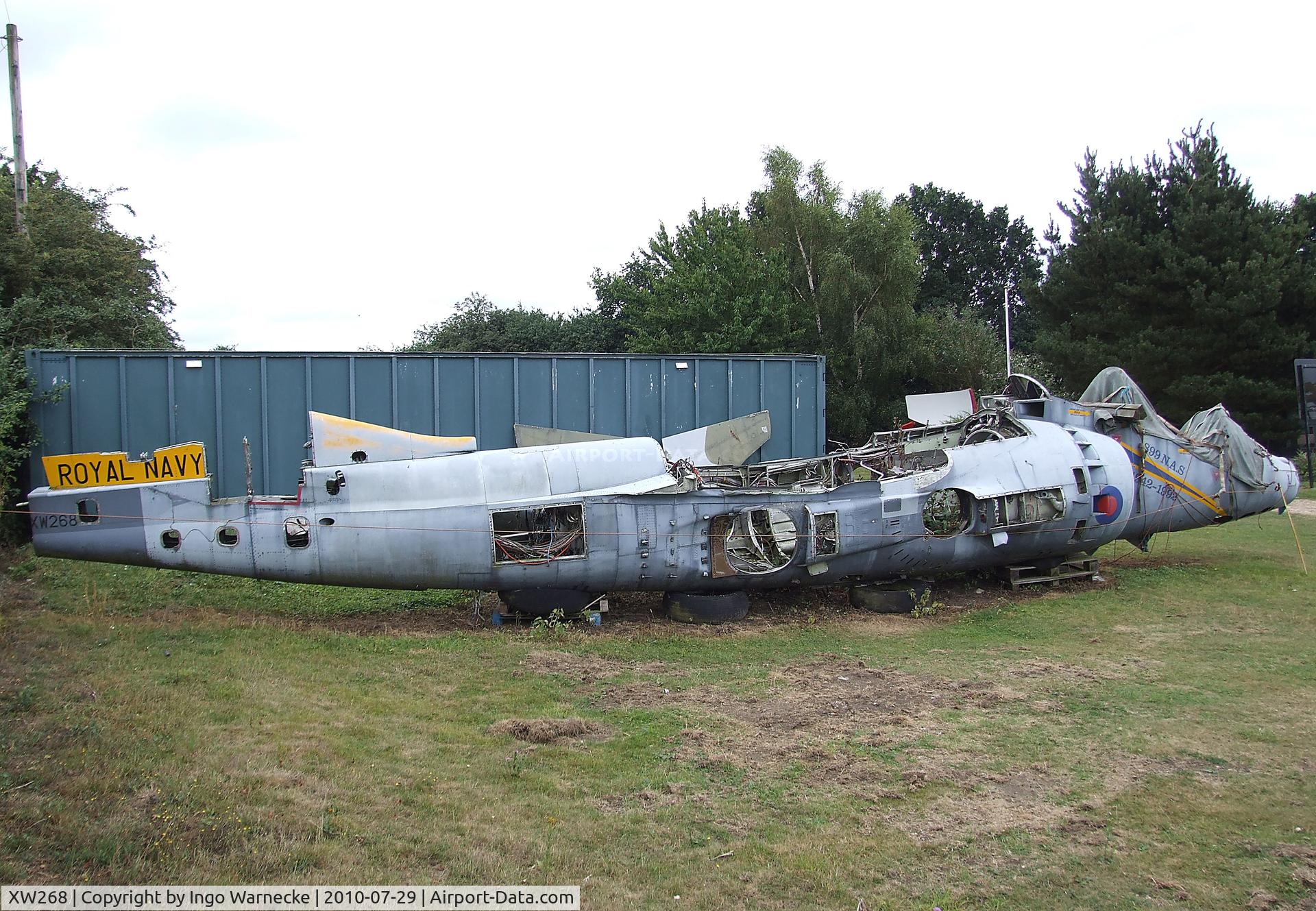 XW268, 1970 Hawker Siddeley Harrier T.4N C/N 212007, Hawker Siddeley Harrier T4N (still awaiting restoration) at the City of Norwich Aviation Museum