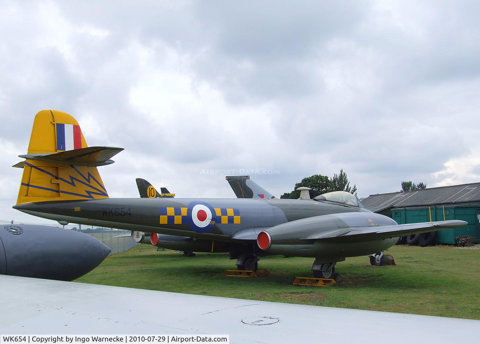 WK654, 1952 Gloster Meteor F.8 C/N Not found WK654, Gloster Meteor F8 at the City of Norwich Aviation Museum