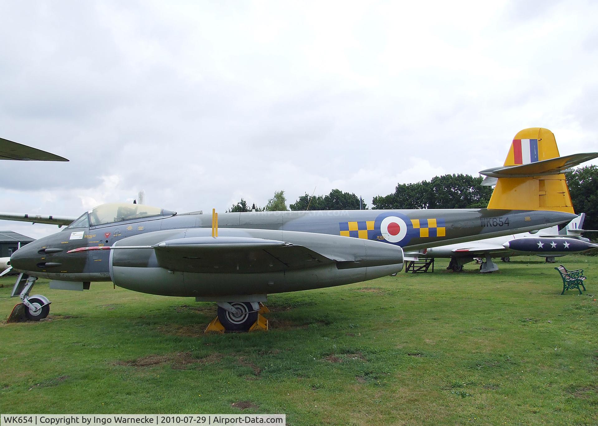 WK654, 1952 Gloster Meteor F.8 C/N Not found WK654, Gloster Meteor F8 at the City of Norwich Aviation Museum
