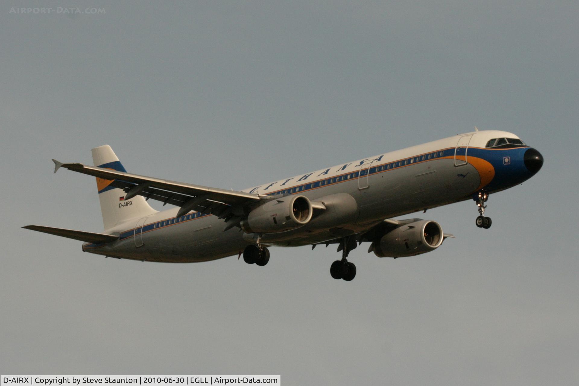 D-AIRX, 1998 Airbus A321-131 C/N 0887, Taken at Heathrow Airport, June 2010