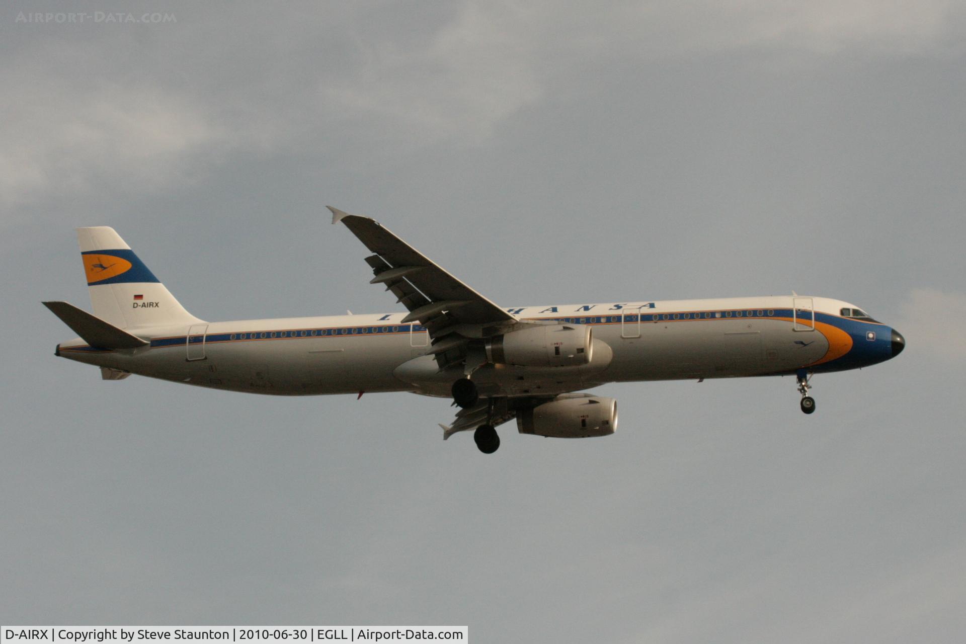 D-AIRX, 1998 Airbus A321-131 C/N 0887, Taken at Heathrow Airport, June 2010