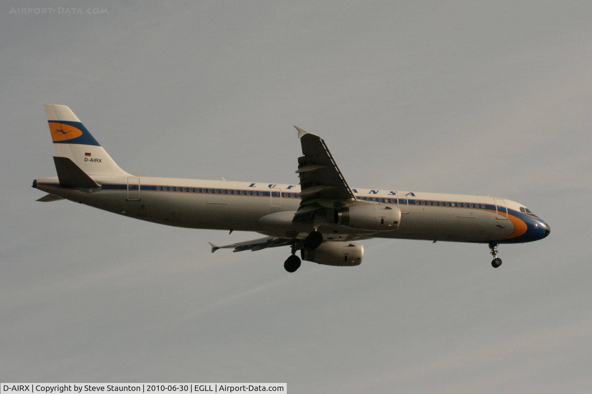 D-AIRX, 1998 Airbus A321-131 C/N 0887, Taken at Heathrow Airport, June 2010