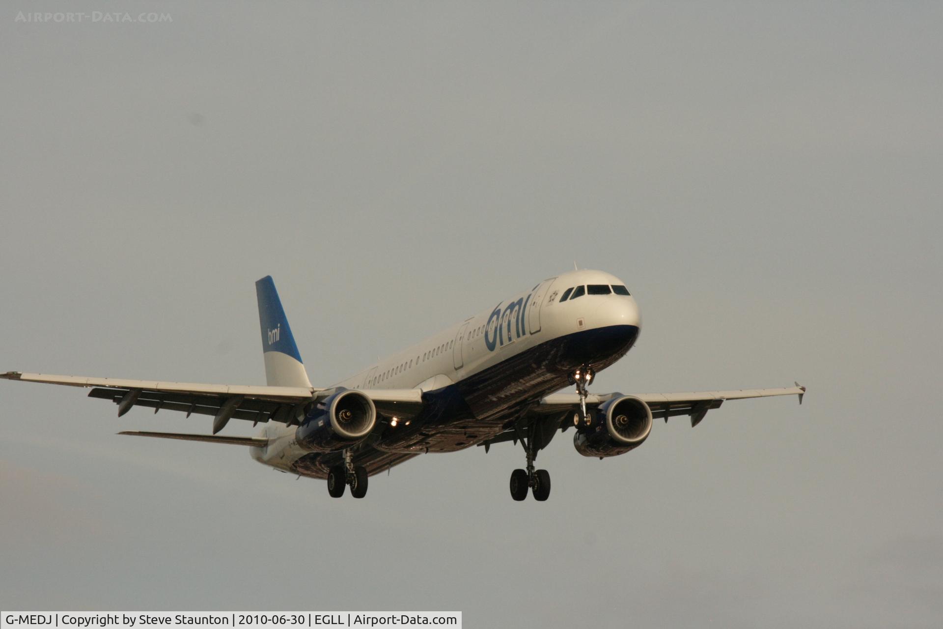 G-MEDJ, 2004 Airbus A321-231 C/N 2190, Taken at Heathrow Airport, June 2010