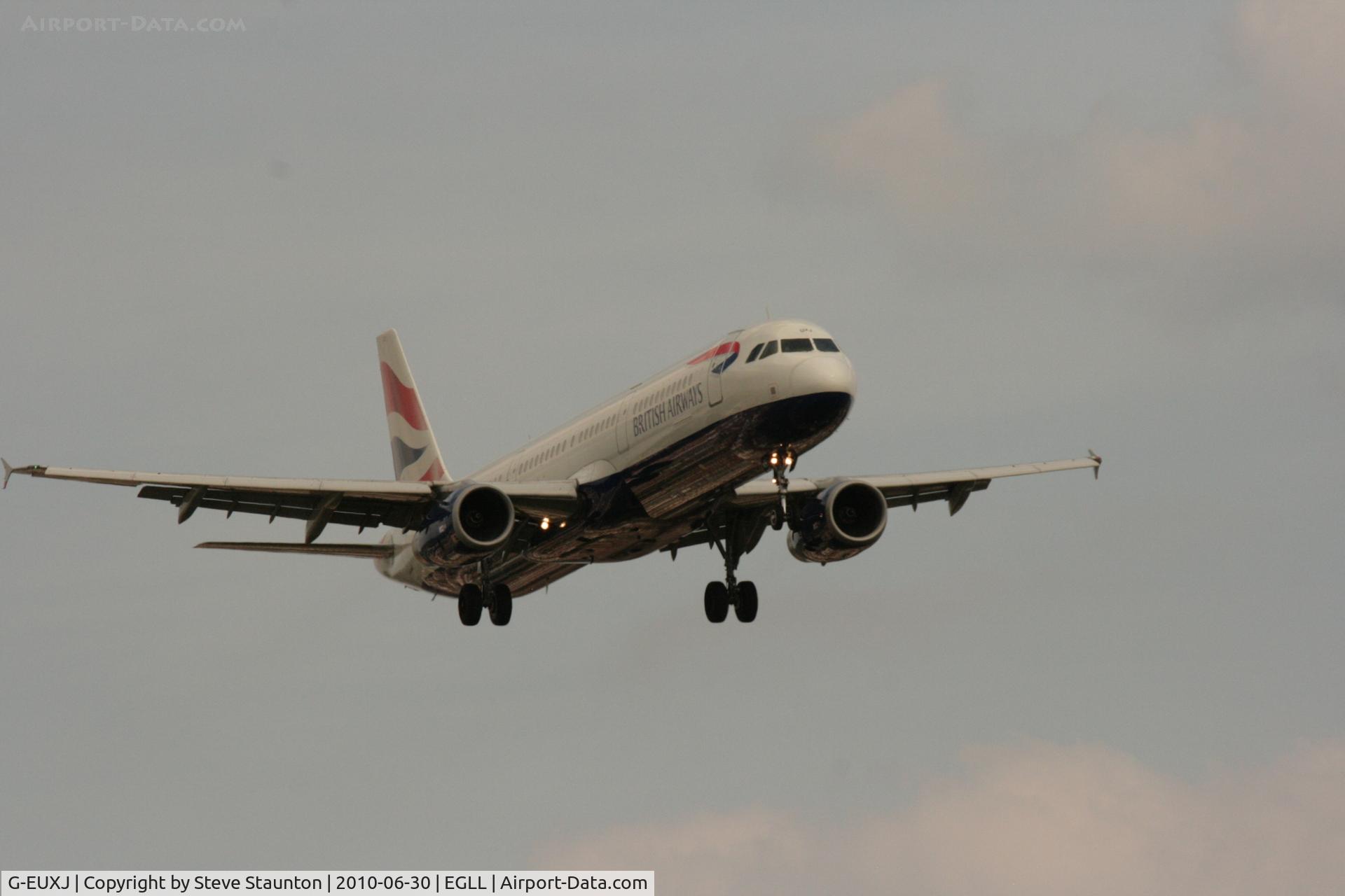 G-EUXJ, 2007 Airbus A321-231 C/N 3081, Taken at Heathrow Airport, June 2010