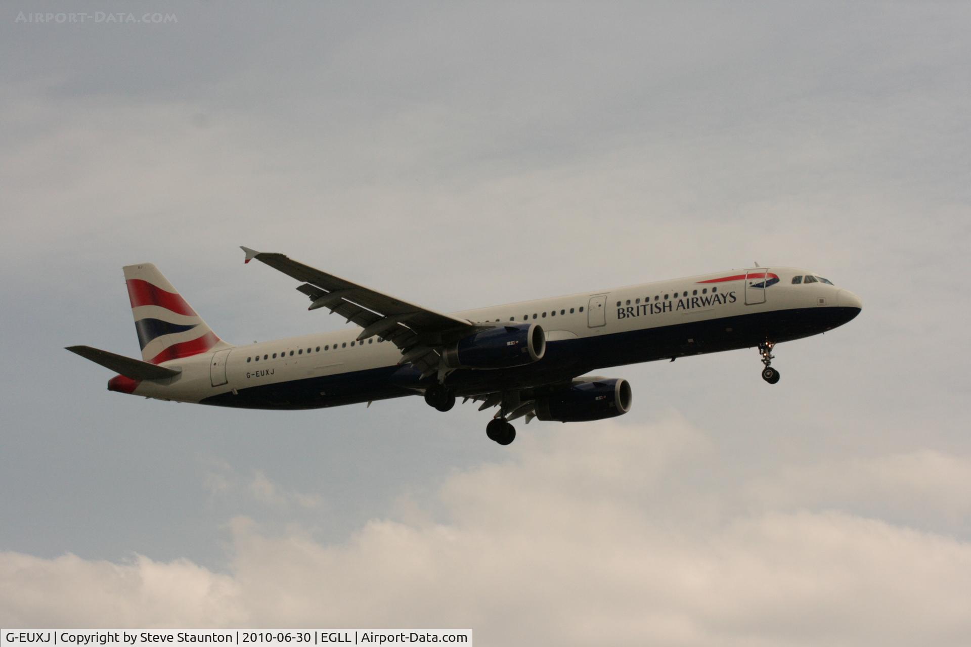 G-EUXJ, 2007 Airbus A321-231 C/N 3081, Taken at Heathrow Airport, June 2010