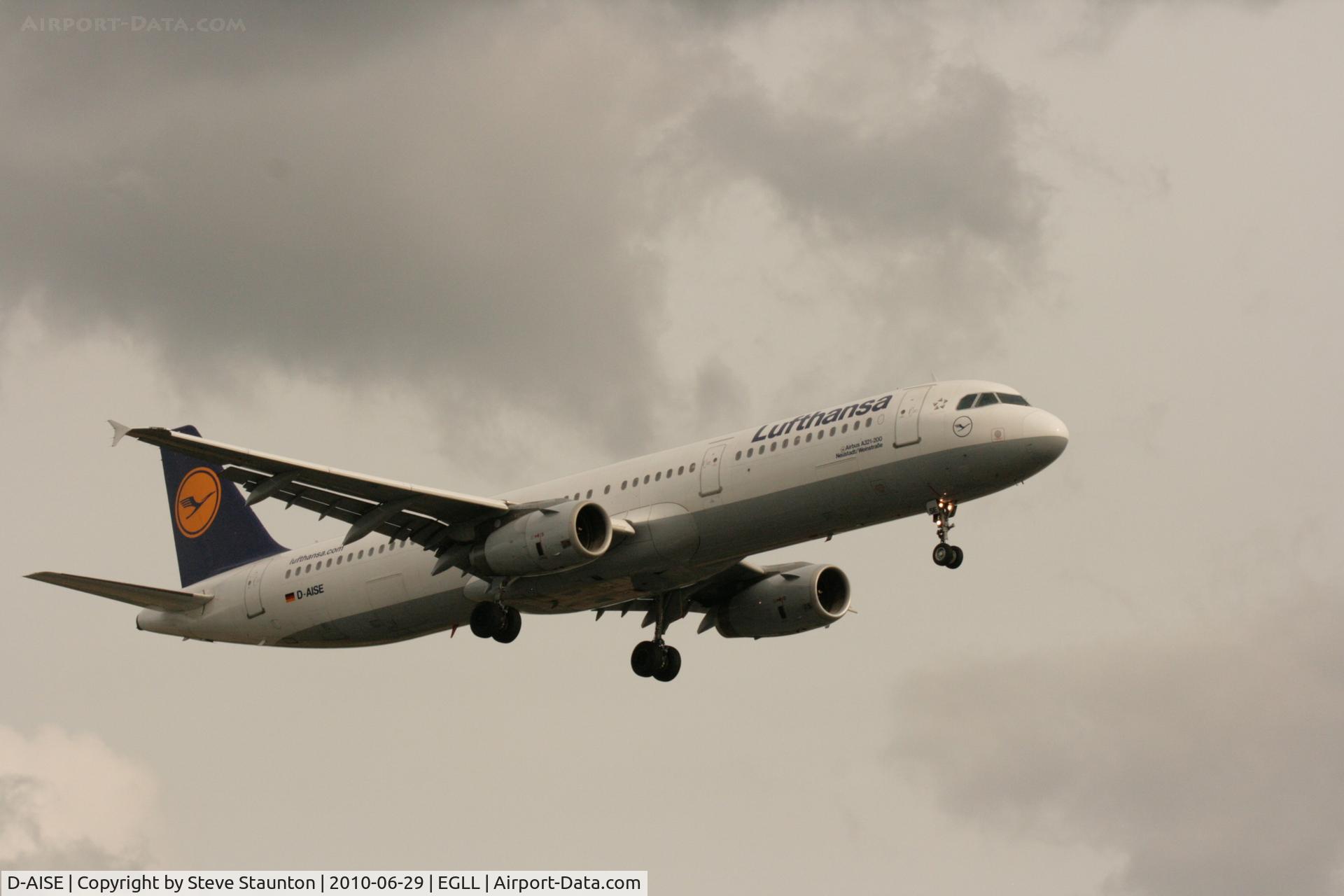 D-AISE, 2000 Airbus A321-231 C/N 1214, Taken at Heathrow Airport, June 2010