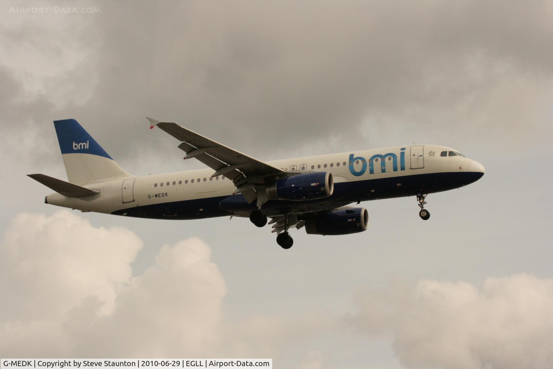 G-MEDK, 2005 Airbus A320-232 C/N 2441, Taken at Heathrow Airport, June 2010