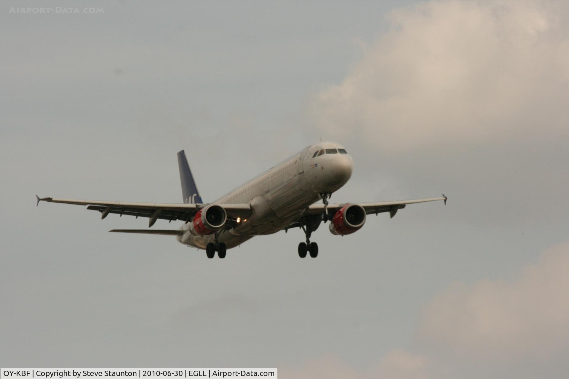 OY-KBF, 2002 Airbus A321-232 C/N 1807, Taken at Heathrow Airport, June 2010