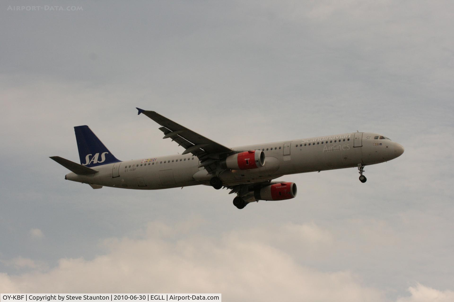 OY-KBF, 2002 Airbus A321-232 C/N 1807, Taken at Heathrow Airport, June 2010