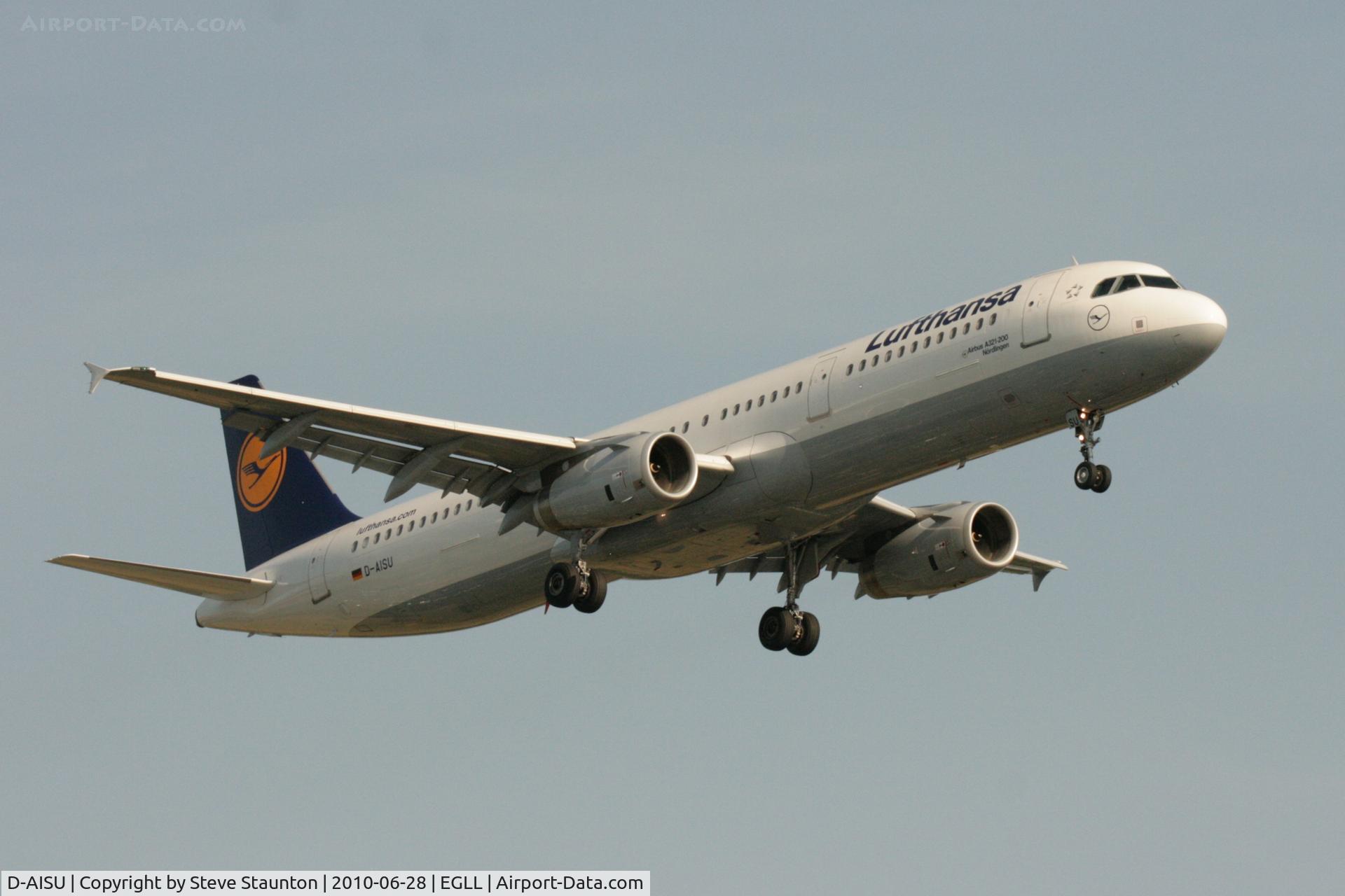 D-AISU, 2009 Airbus A321-231 C/N 4016, Taken at Heathrow Airport, June 2010