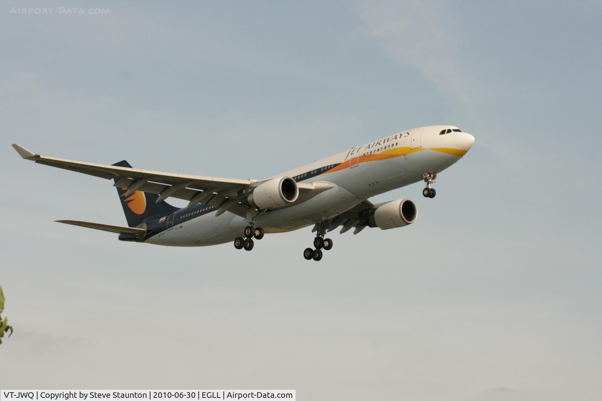 VT-JWQ, 2008 Airbus A330-202 C/N 956, Taken at Heathrow Airport, June 2010