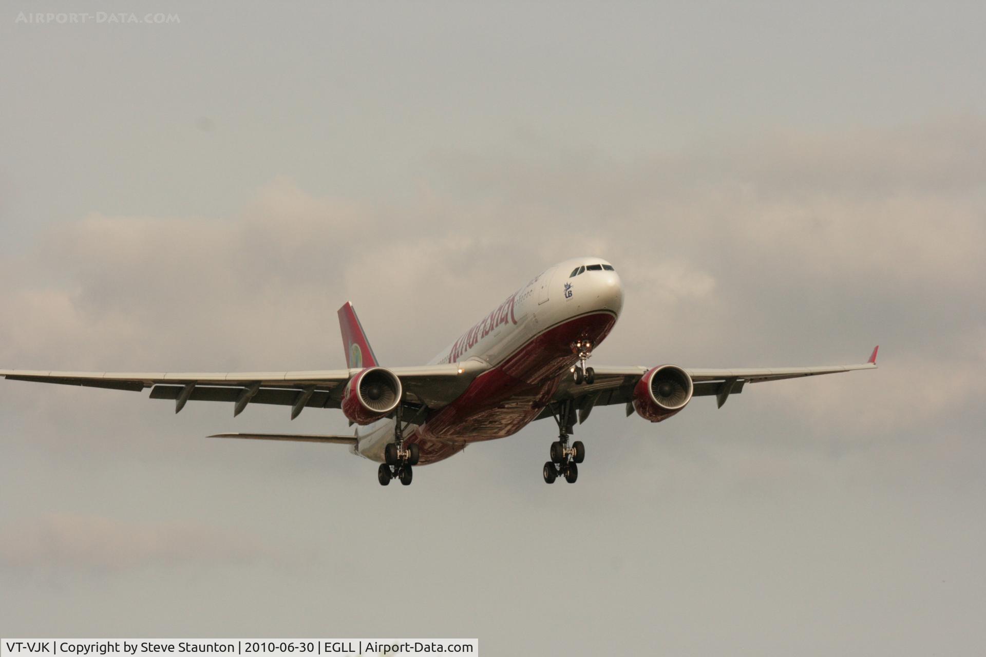 VT-VJK, 2008 Airbus A330-223 C/N 874, Taken at Heathrow Airport, June 2010