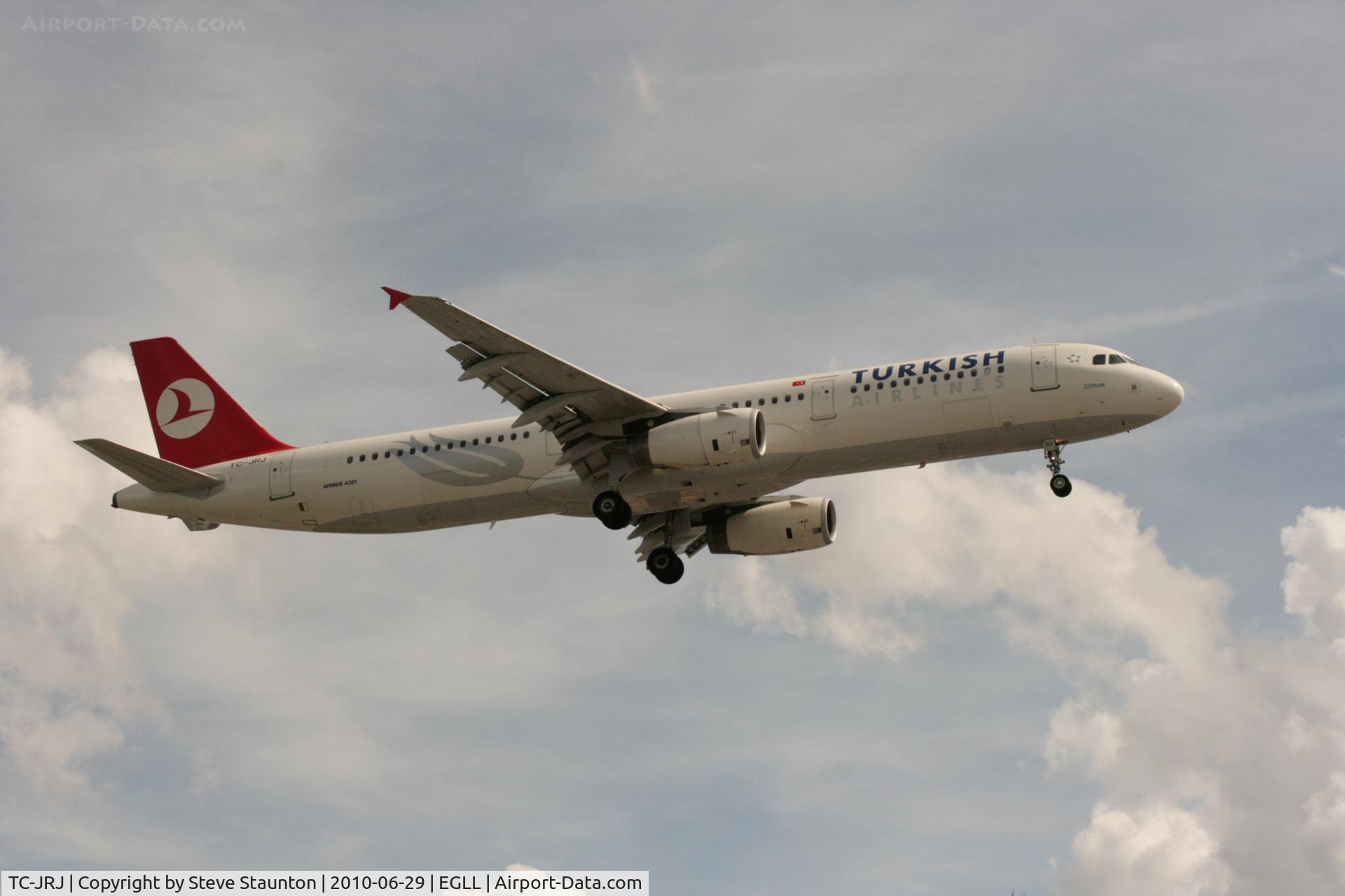 TC-JRJ, 2008 Airbus A321-231 C/N 3429, Taken at Heathrow Airport, June 2010