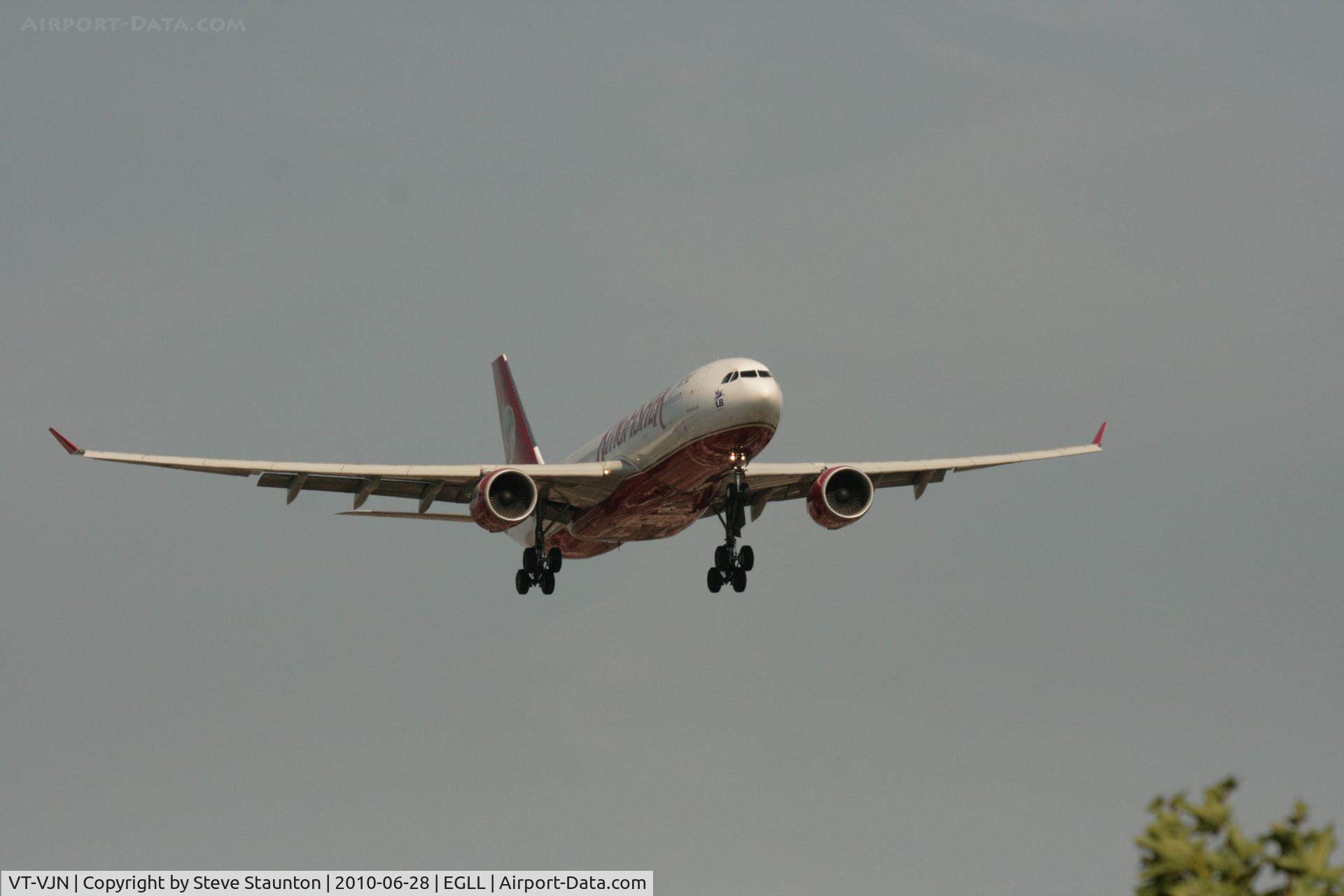 VT-VJN, 2008 Airbus A330-223 C/N 927, Taken at Heathrow Airport, June 2010