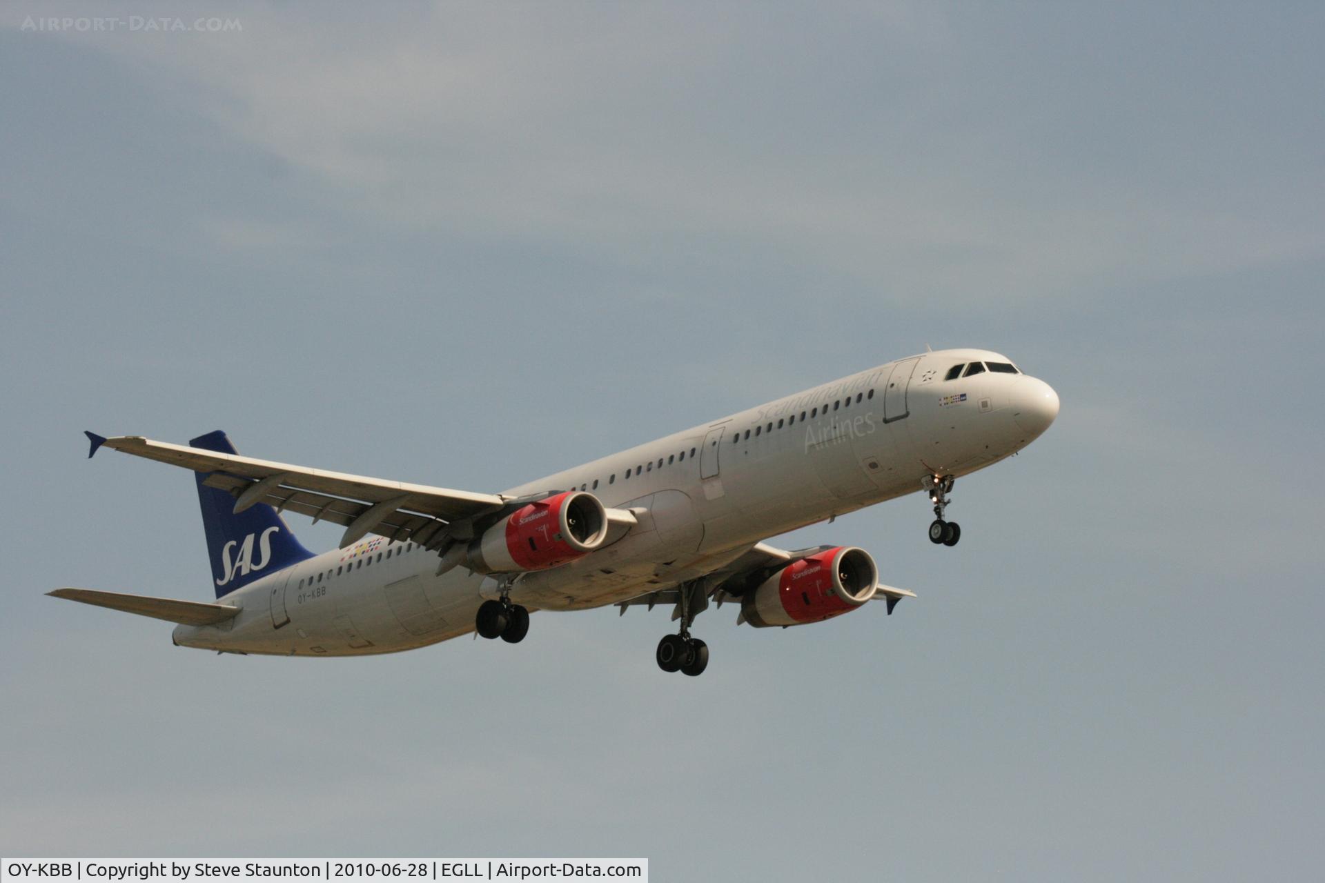 OY-KBB, 2001 Airbus A321-232 C/N 1642, Taken at Heathrow Airport, June 2010