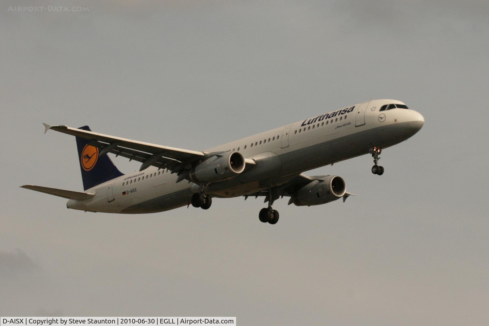 D-AISX, 2009 Airbus A321-231 C/N 4073, Taken at Heathrow Airport, June 2010