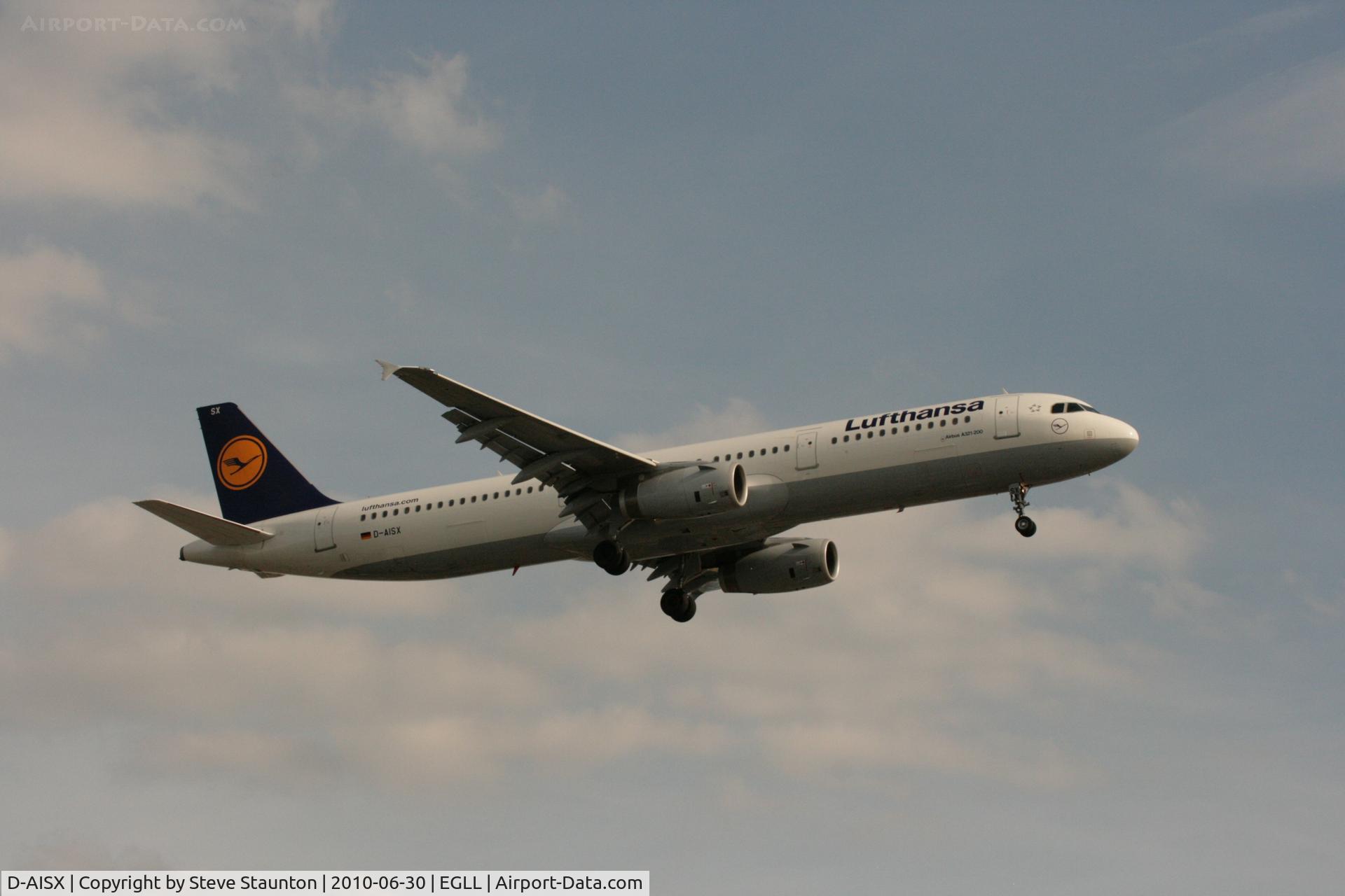 D-AISX, 2009 Airbus A321-231 C/N 4073, Taken at Heathrow Airport, June 2010