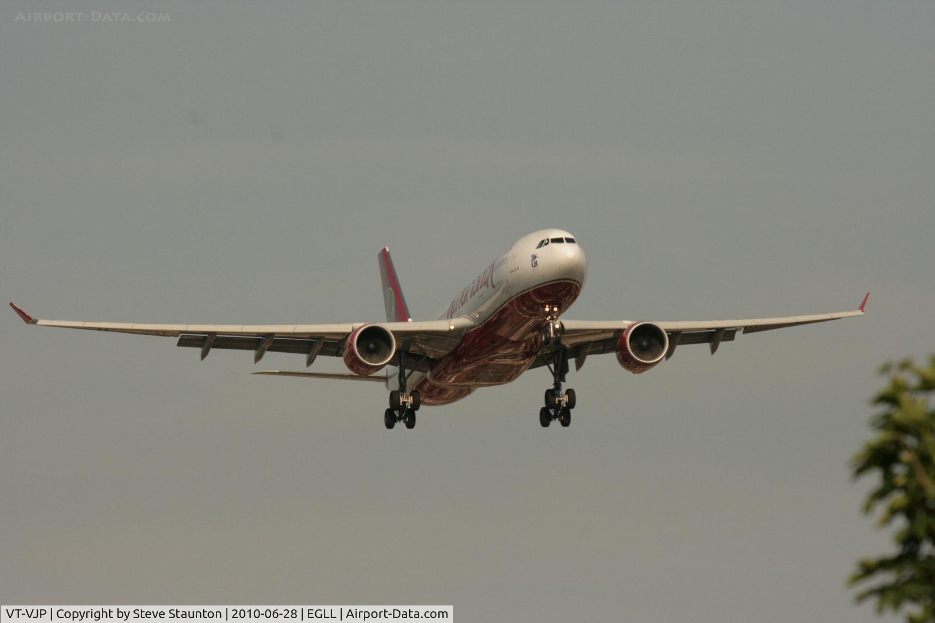 VT-VJP, 2008 Airbus A330-223 C/N 946, Taken at Heathrow Airport, June 2010