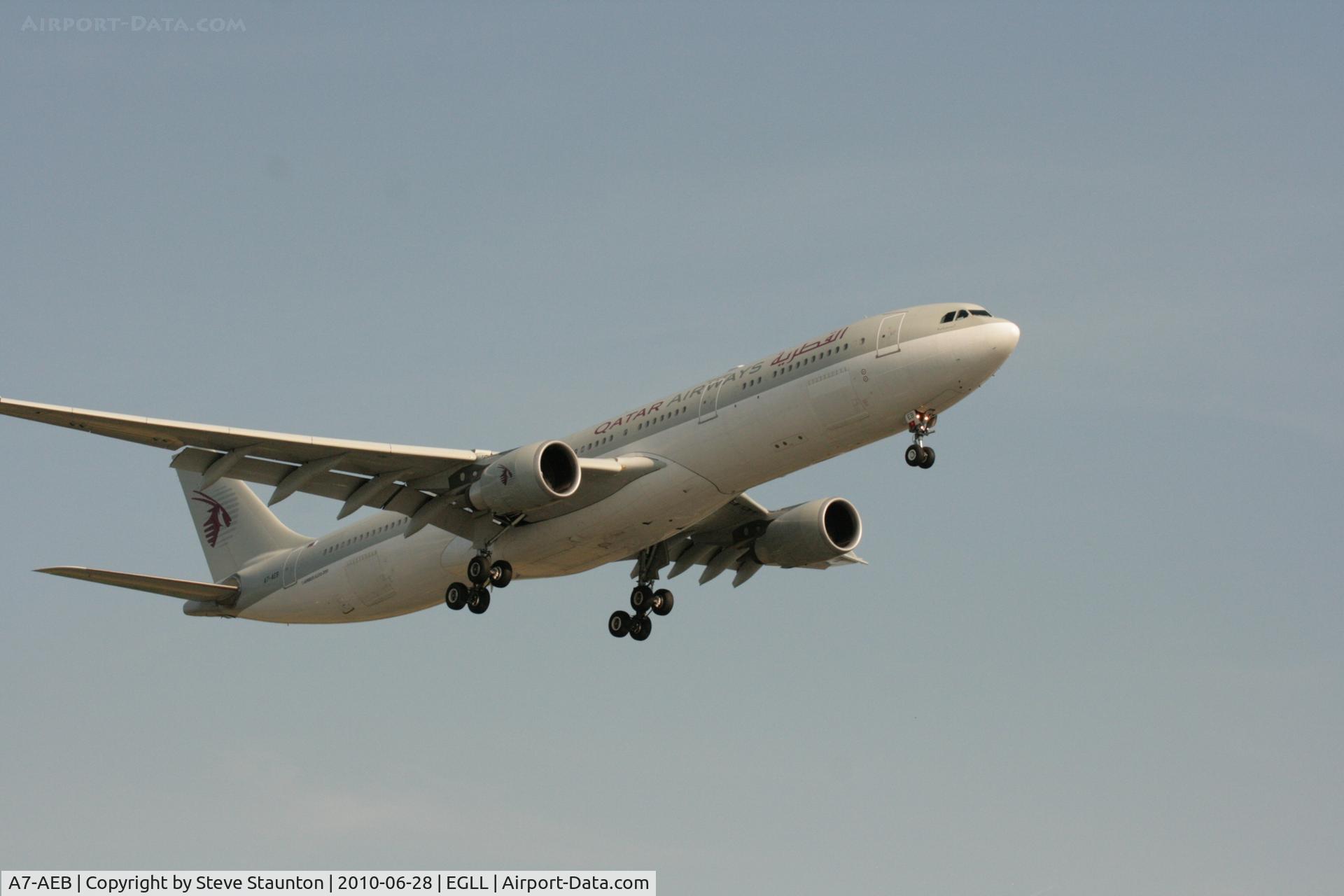 A7-AEB, 2004 Airbus A330-302 C/N 637, Taken at Heathrow Airport, June 2010