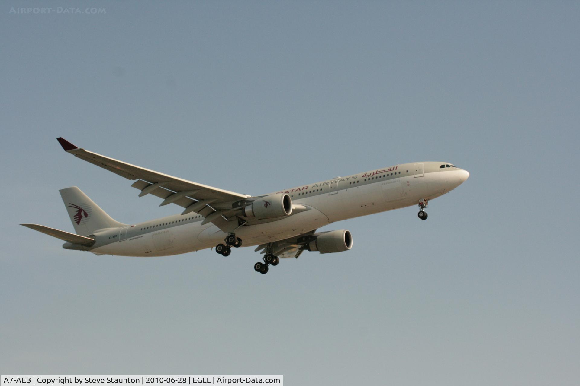 A7-AEB, 2004 Airbus A330-302 C/N 637, Taken at Heathrow Airport, June 2010