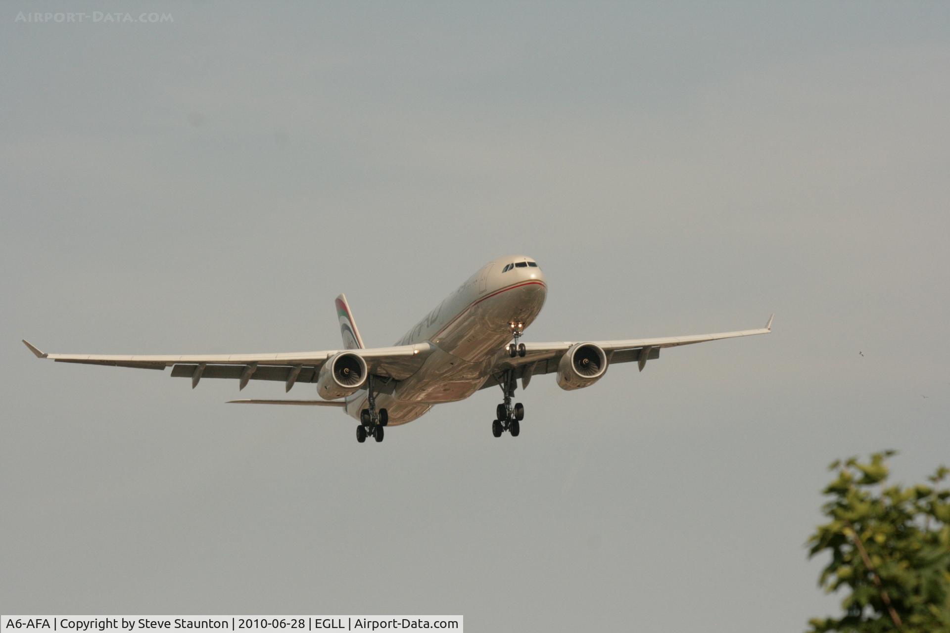 A6-AFA, 2009 Airbus A330-343X C/N 1071, Taken at Heathrow Airport, June 2010